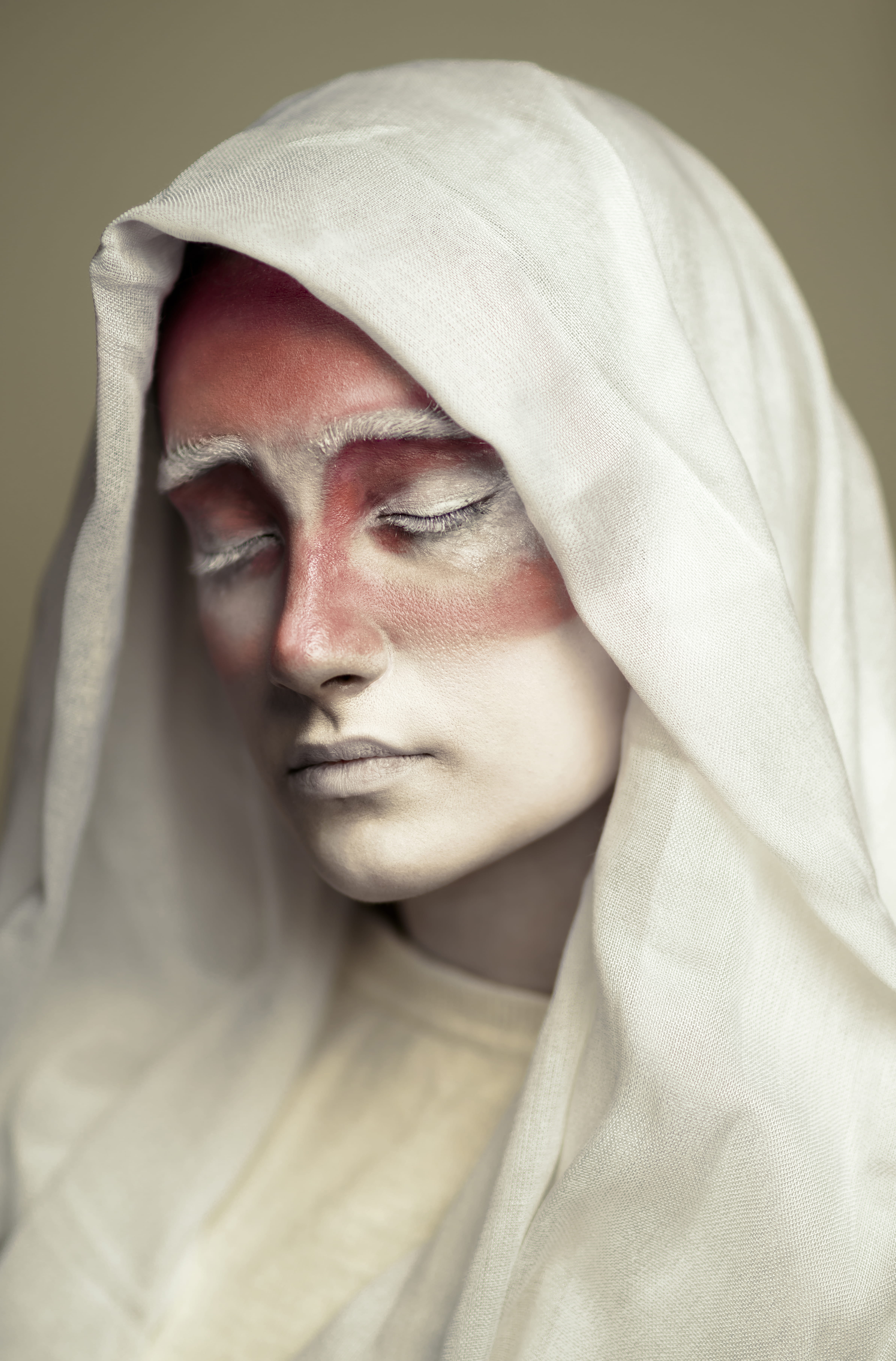 human body part, woman, white, headshot, beauty, hood, human face, close-up, 5K, beautiful woman, portrait, wearing, young adult, scarf, contemplation, Phone HD Wallpaper