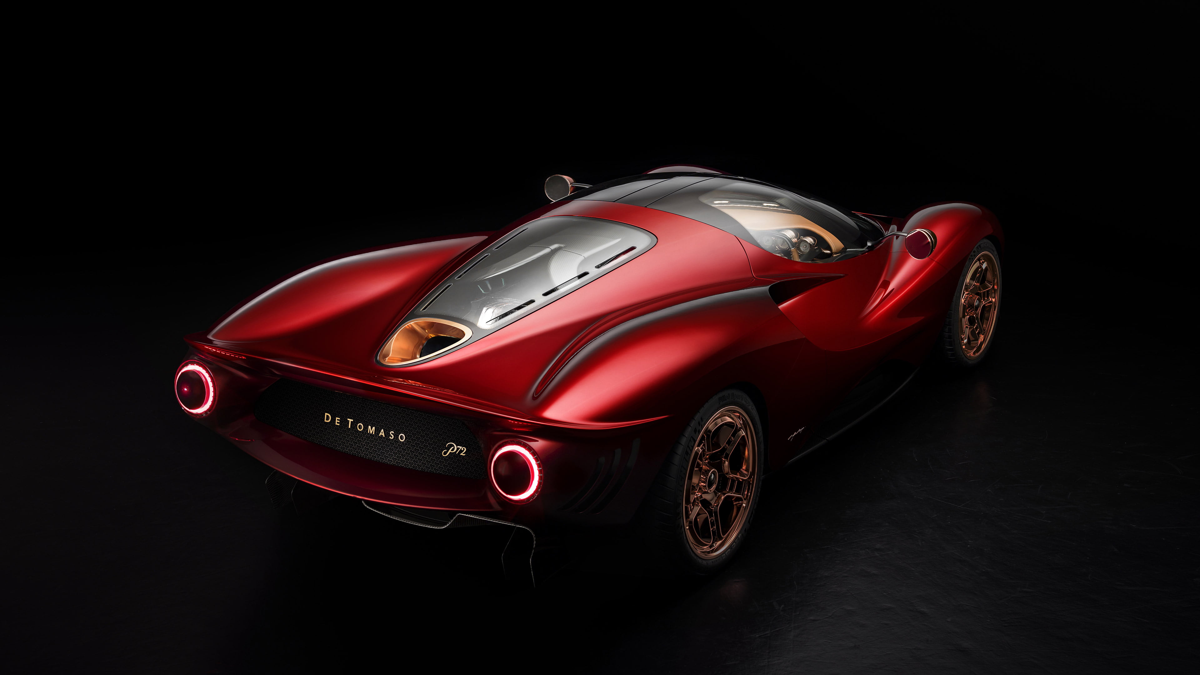 De Tomaso P72, 4K, Car, Vehicles, Sport Car, Red Car, HD Wallpaper