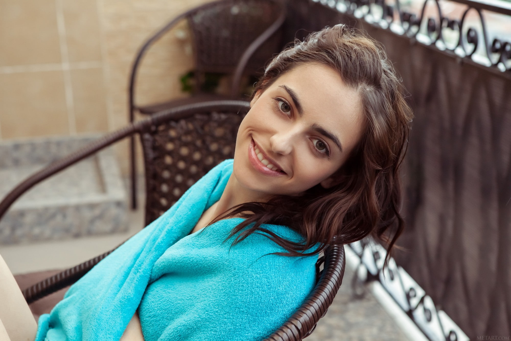 1080P, women, towel, brunette, MetArt, HD Wallpaper