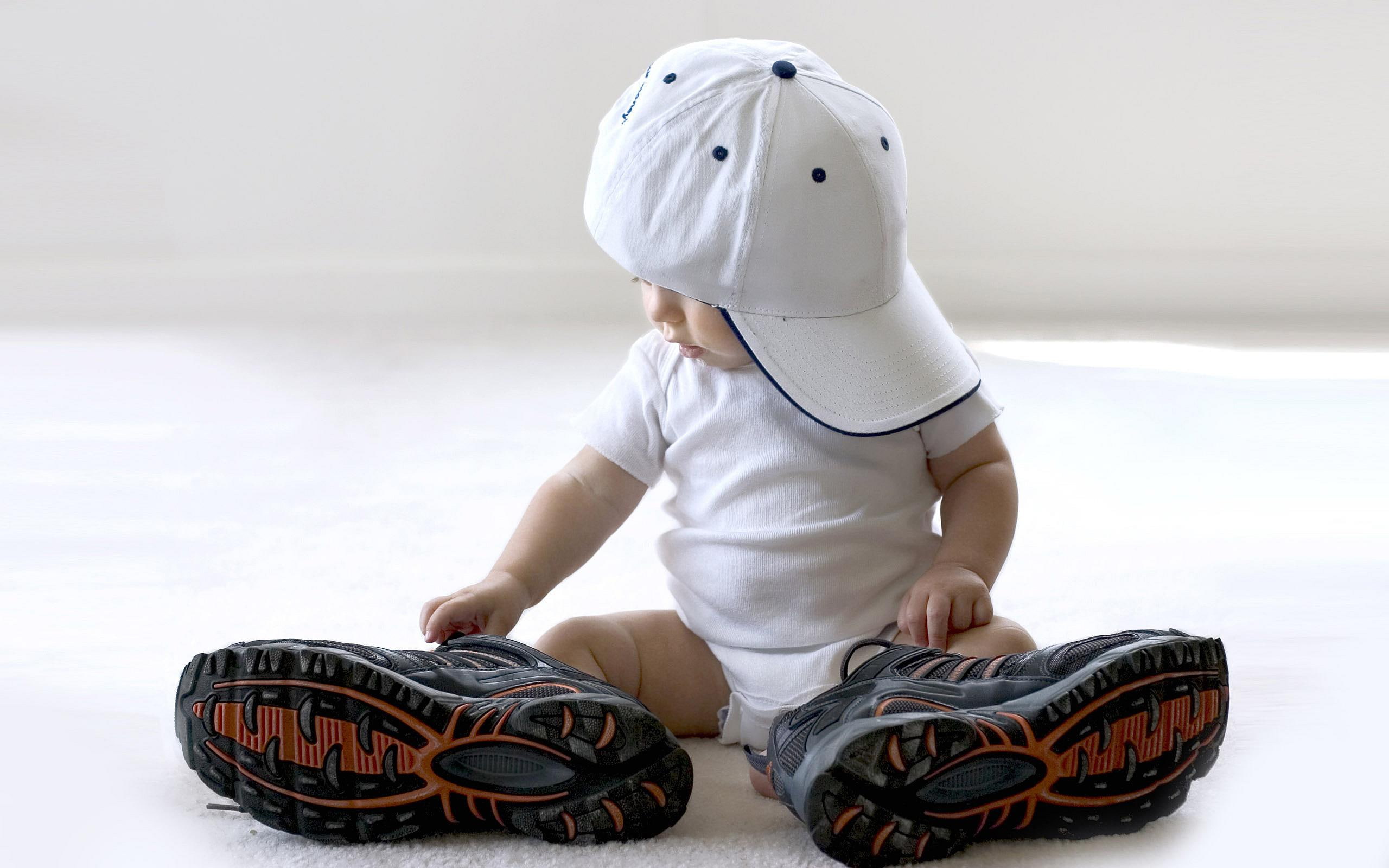 with, 2K, shoes, big, funny, baby, HD Wallpaper