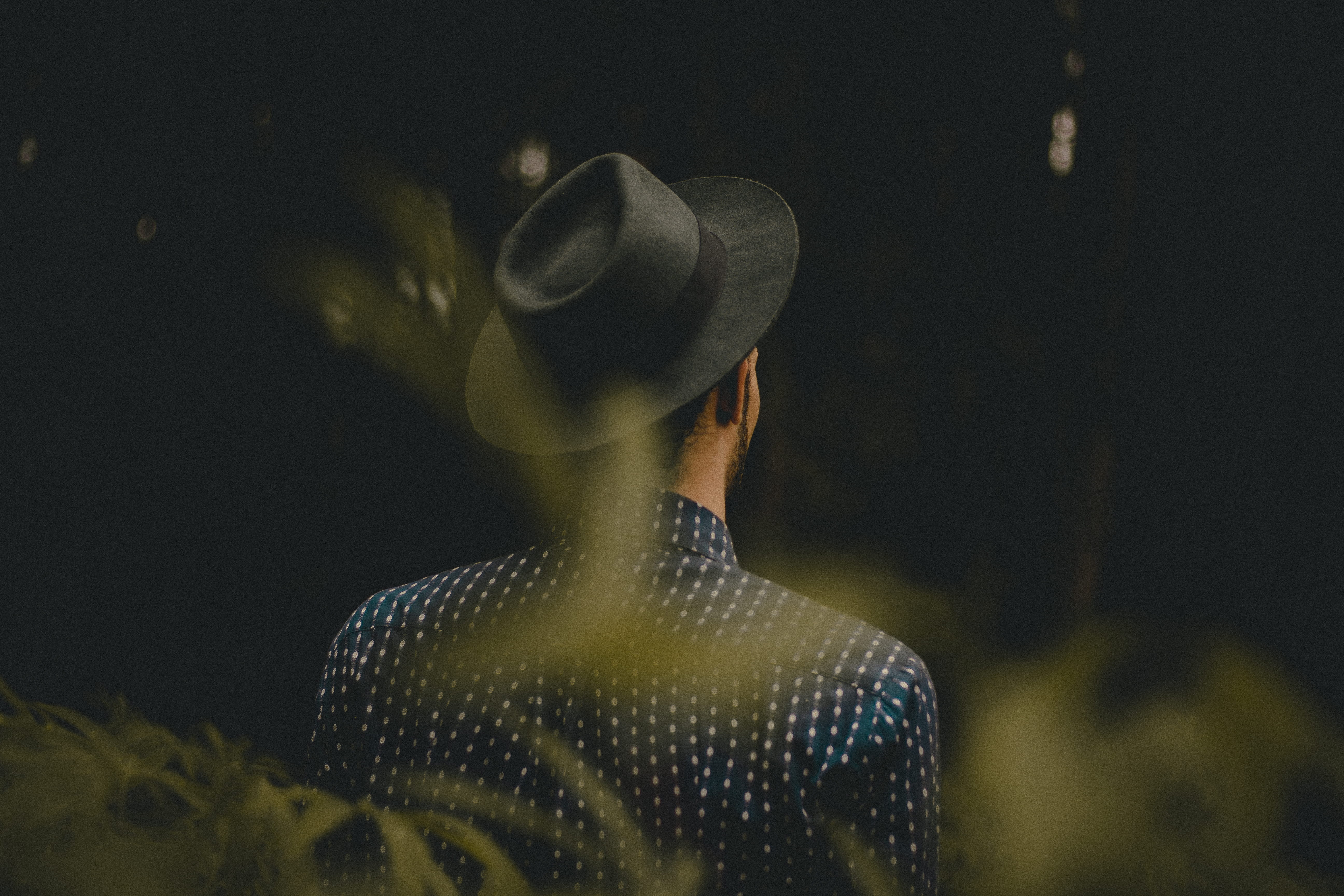 person, polka dot, protection, women, beauty, caucasian Ethnicity, nature, only women, photo, one woman only, facing, woman, females, headshot, blue, night, HD Wallpaper