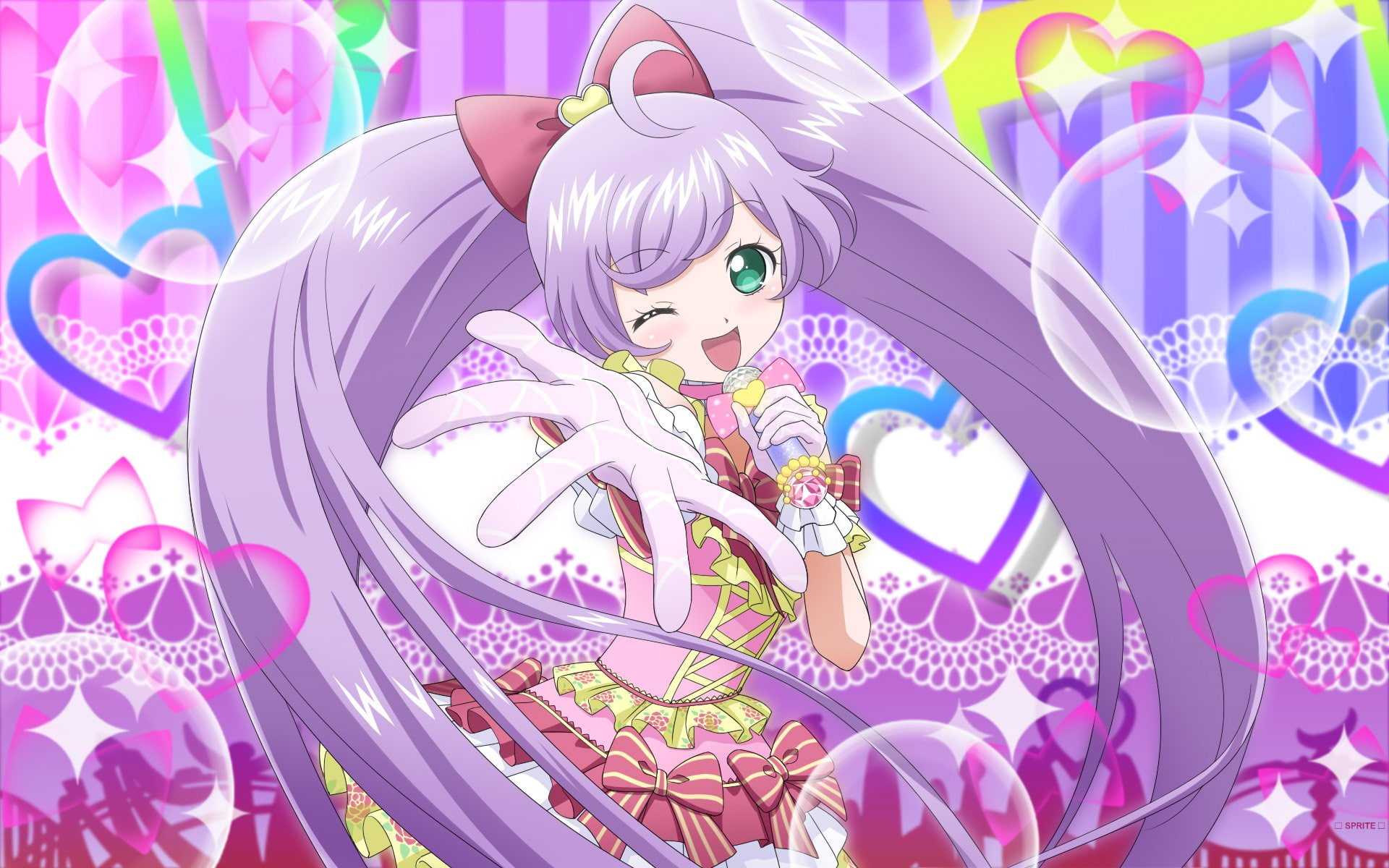 pripara, singer, lala, music, hand, 1080P, hold, manaka, HD Wallpaper