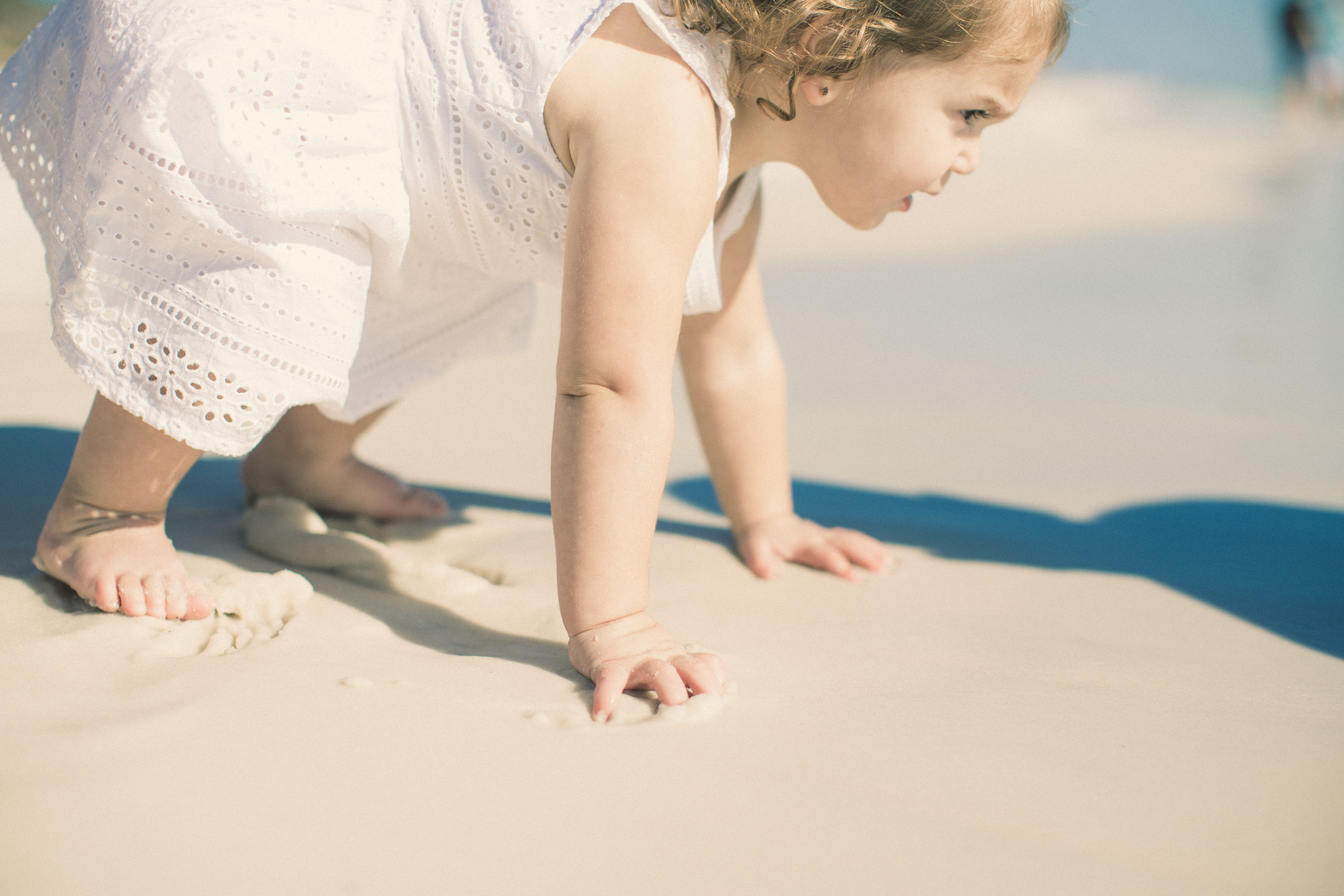 playing, child, sand, baby, beach, barefoot, childhood, girl, shore, offspring, holiday, people, sport, land, water, human foot, s, crawling, men, nature, HD Wallpaper