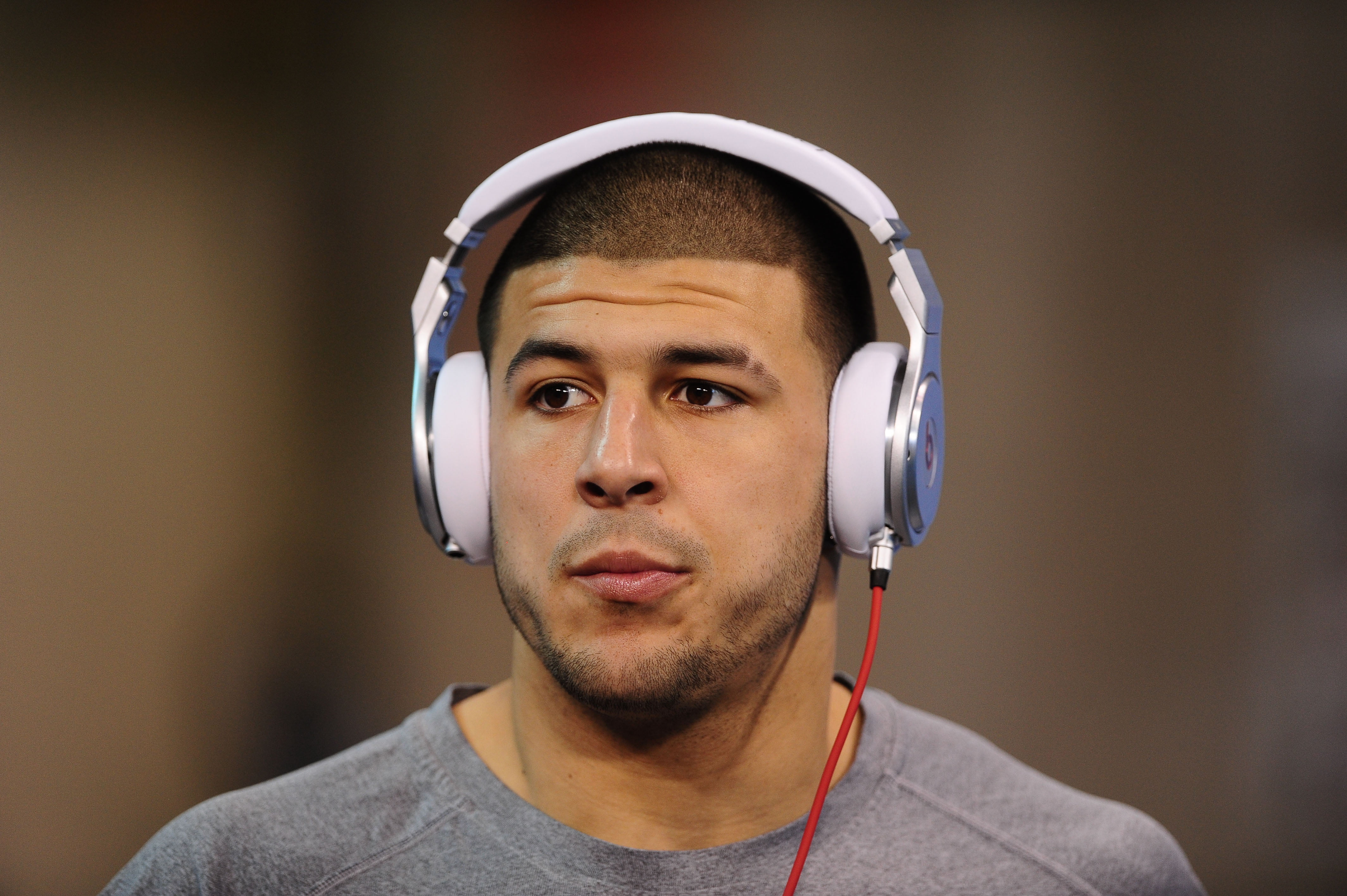 one Young Man Only, cheerful, portrait, casual Clothing, aaron hernandez, front view, human Face, american football, male Beauty, lifestyles, 4K, gray, HD Wallpaper