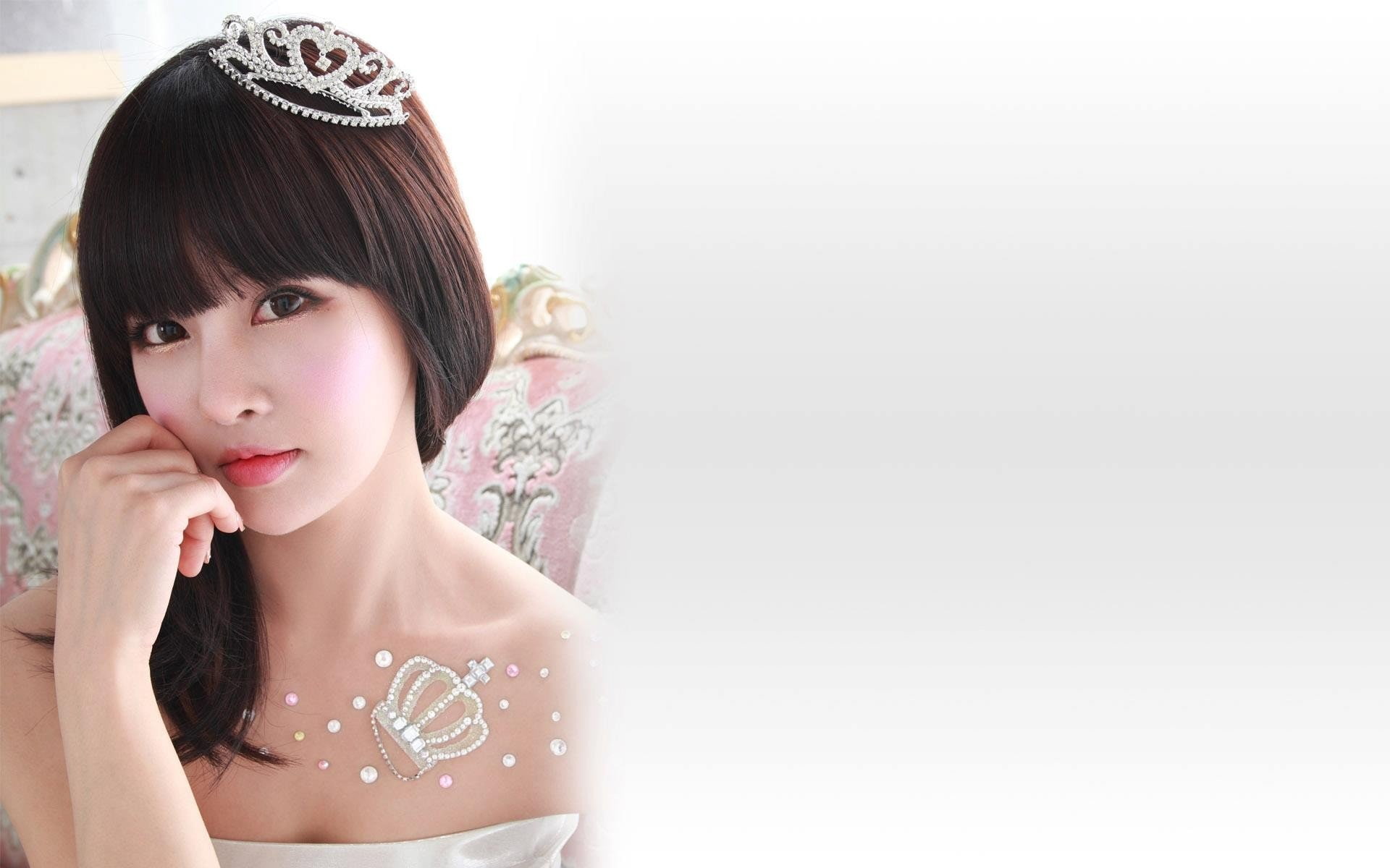 1080P, faces, women, simple, models, boram, t ara, background, korean, asians, k pop, brunettes, HD Wallpaper