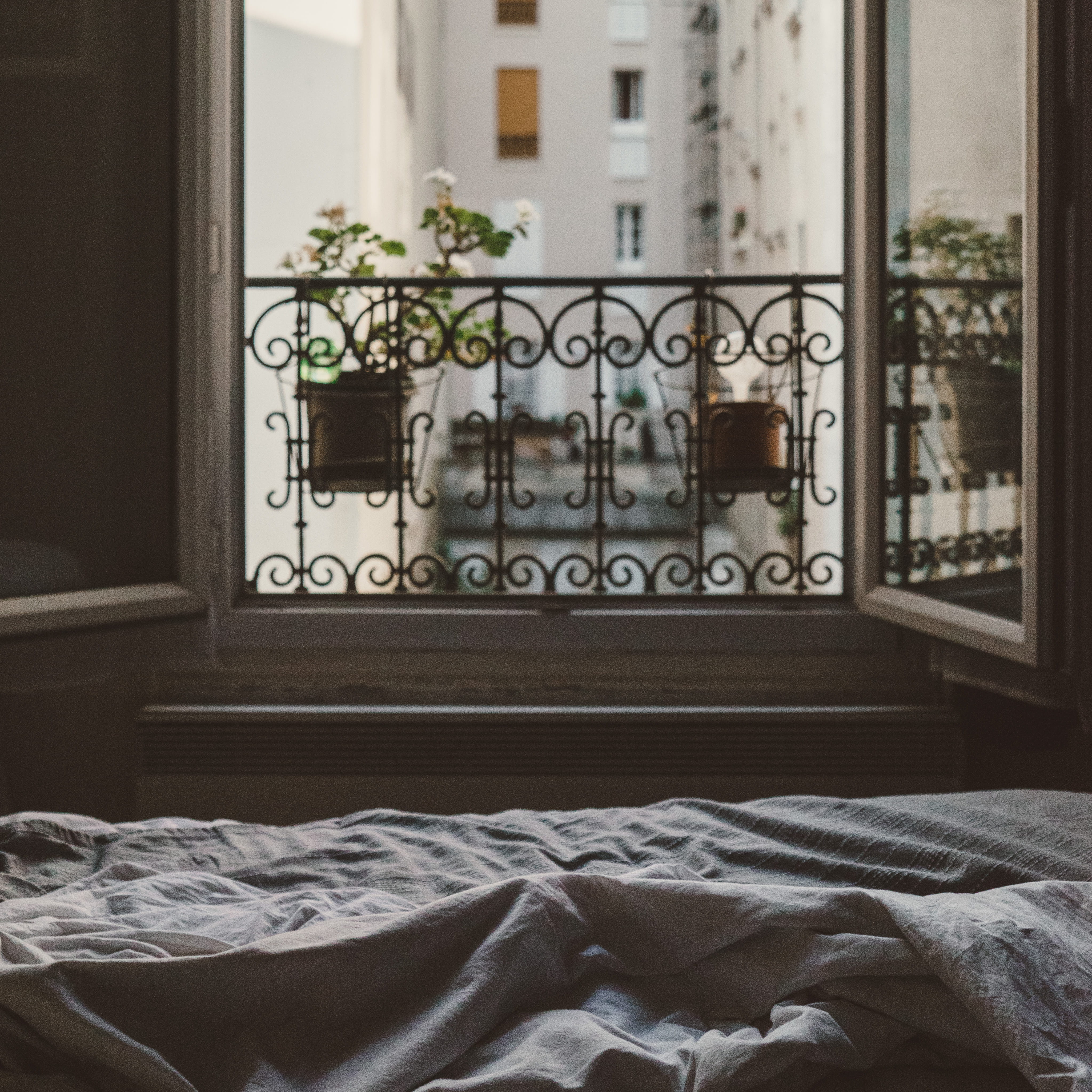 balcony, sheet, closeup, pari, lazy, built structure, house, home, floral pattern, glass - material, gray, building, home interior, pillow, relaxation, Phone HD Wallpaper