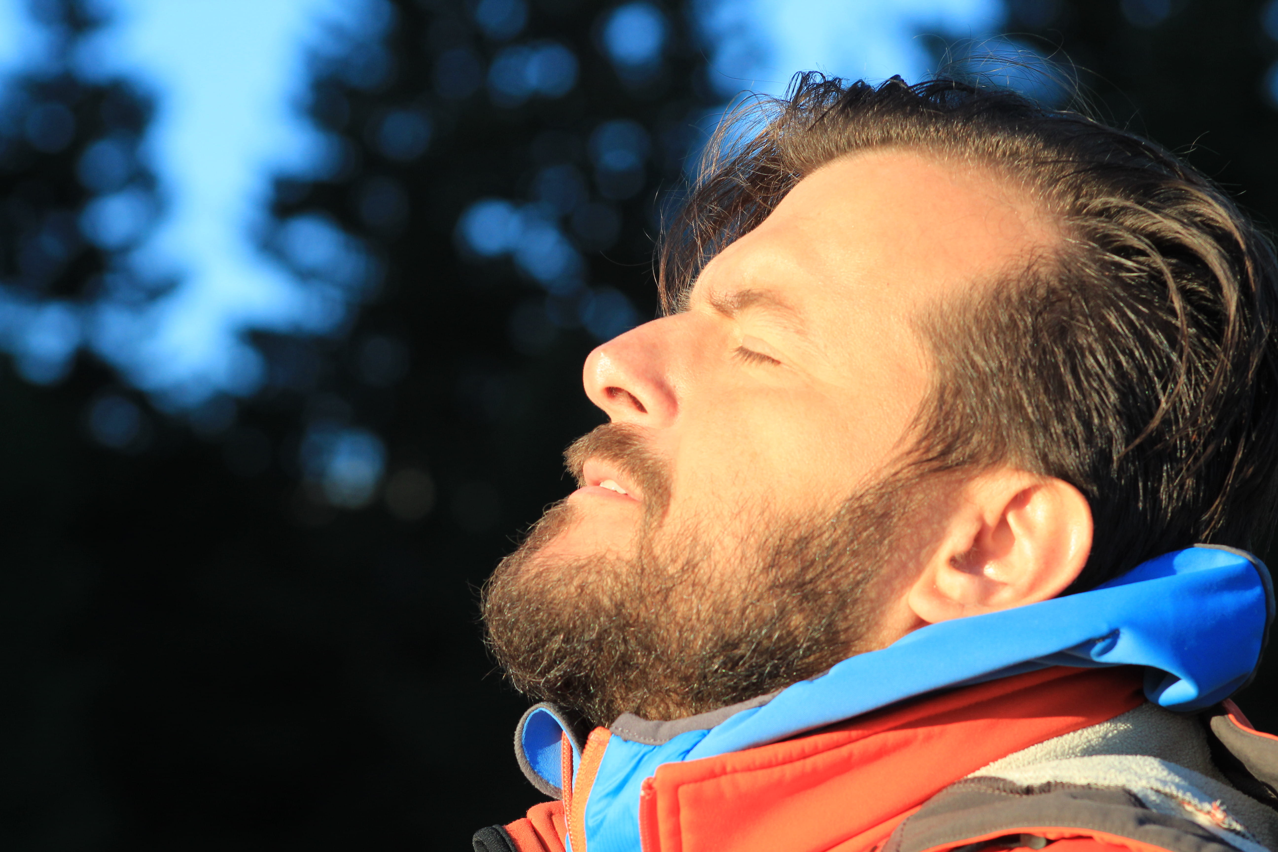 body part, adult, lode, ziano di fiemme, one person, man at the sun, real people, men, facial hair, human body part, nature, worship, males, mid adult, HD Wallpaper