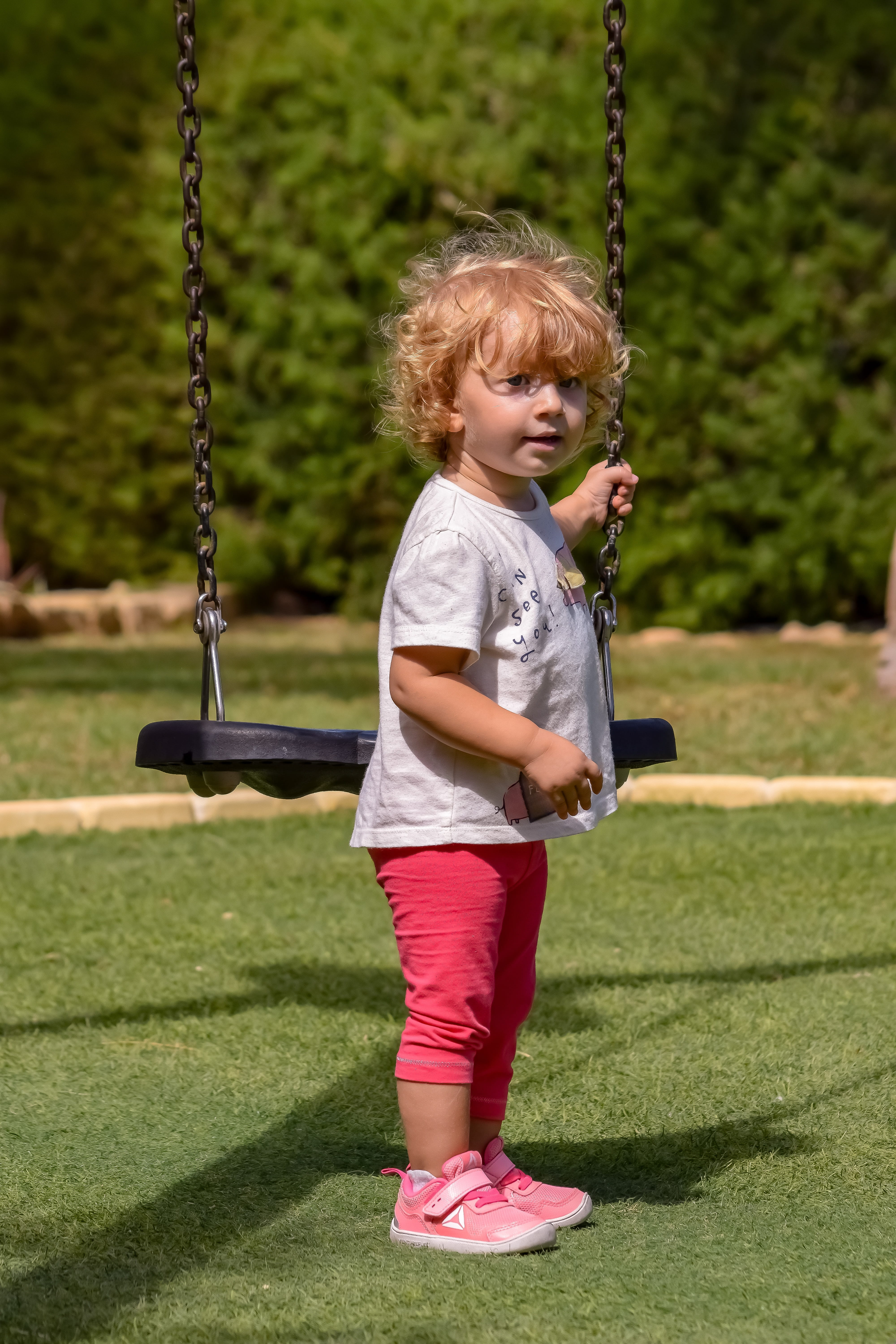 playing, park, day, first steps, nature, infant, swing, innocence, playground, baby, lifestyles, girls, one person, full length, real people, girl, leisure activity, Phone HD Wallpaper