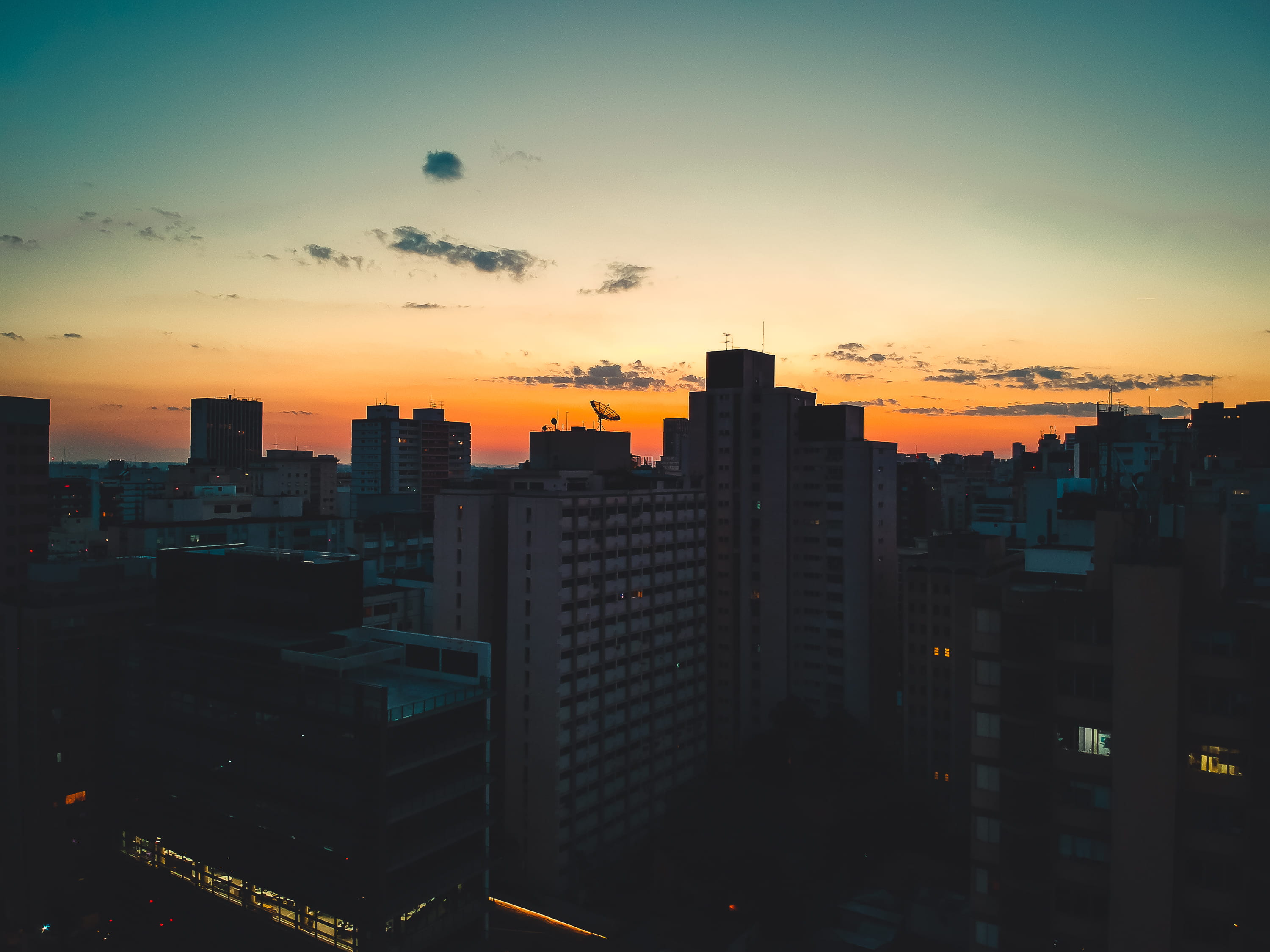 sunburst, sunset, romantic sky, outdoors, djispark, tower, sunrise, 2K, residential district, landscape, drone, nature, no people, financial district, HD Wallpaper