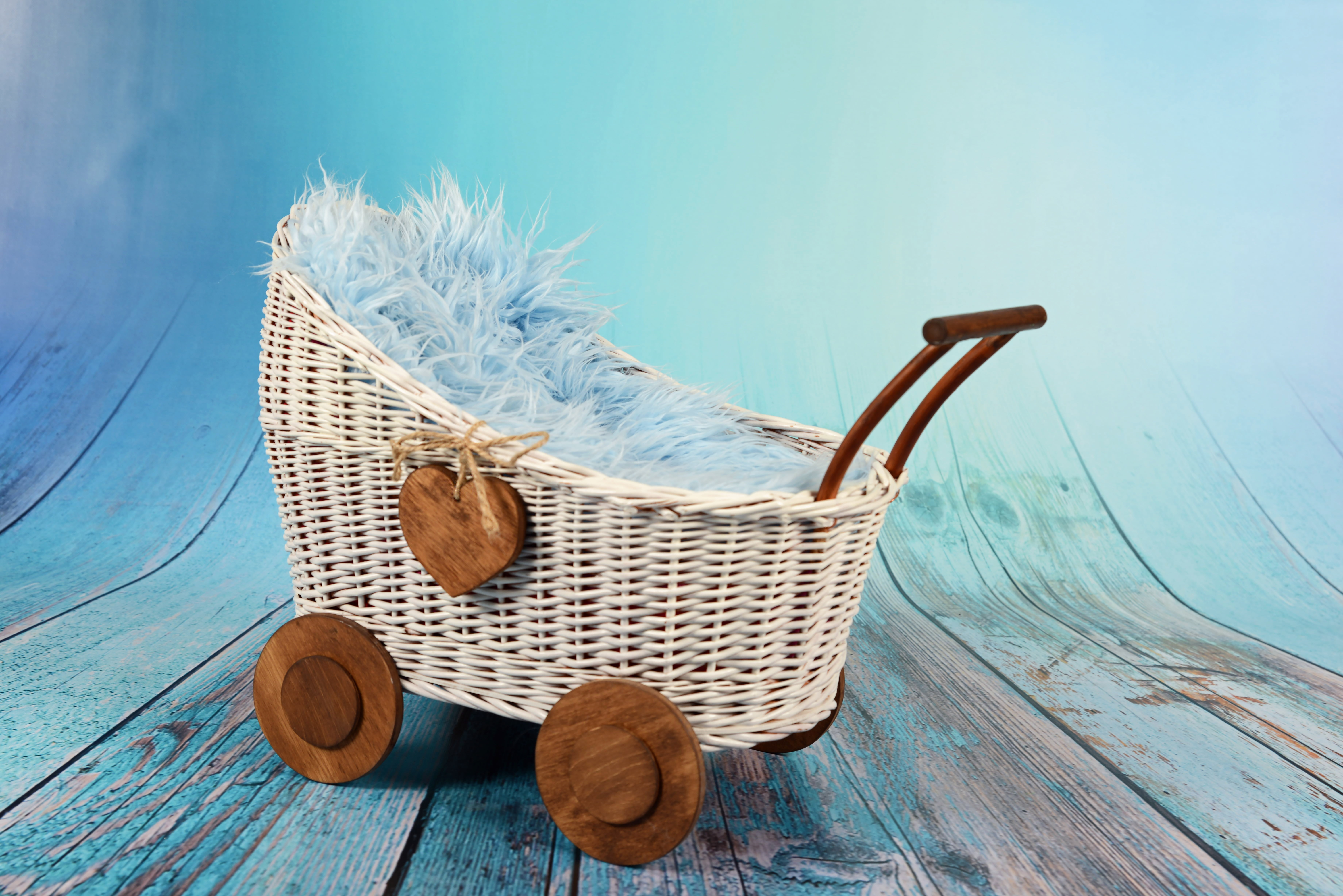 personal accessory, wooden, brown, 5K, bassinet, craft, sky, wood - material, outdoors, studio, white, old, close-up, blue background, basket, empty, container, HD Wallpaper