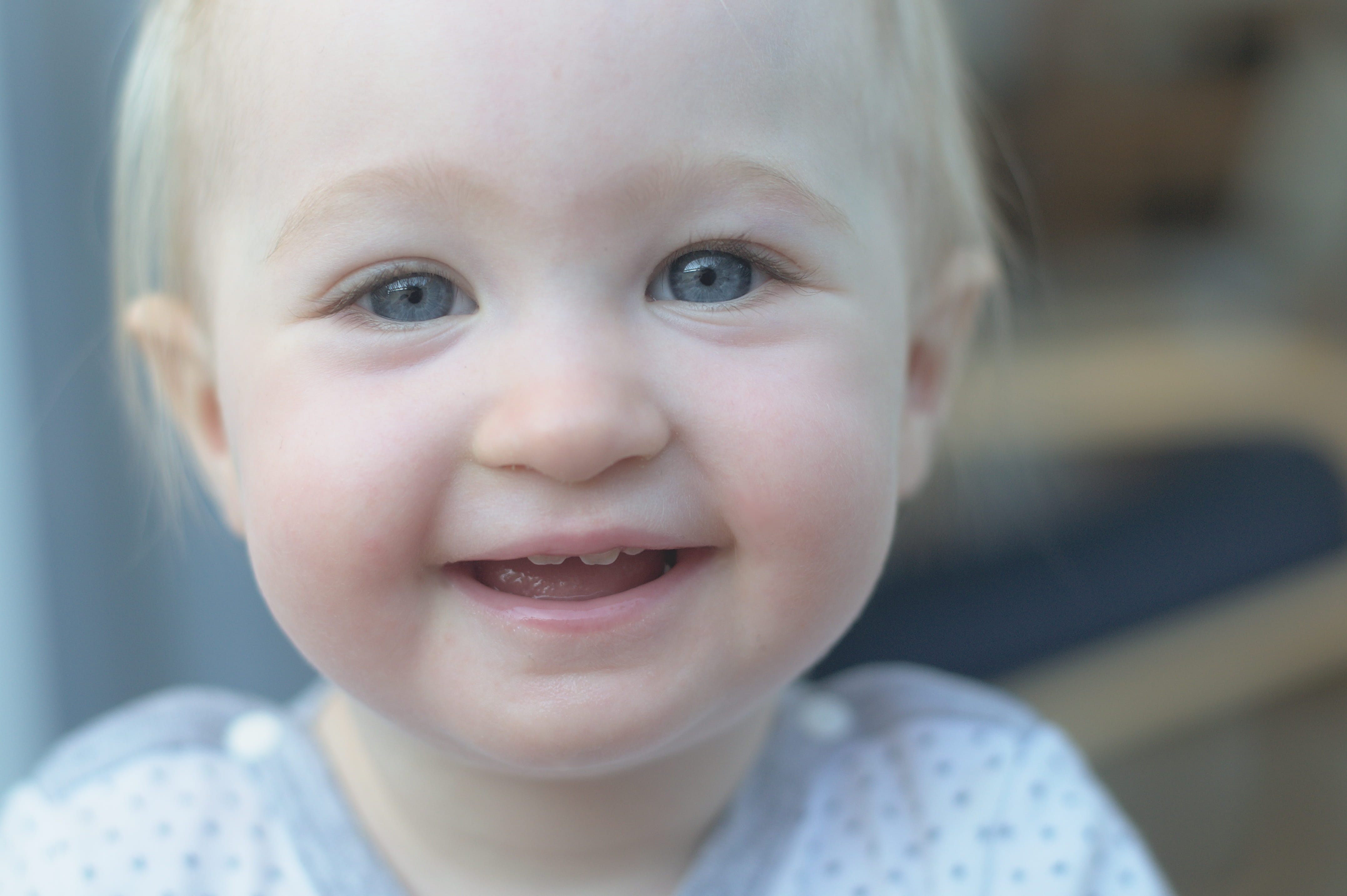 facial Expression, top, small, Happy Baby, blond Hair, portrait, wearing, young, kid, gap toothed, emotion, looking At Camera, sweet, shallow, cheerful, HD Wallpaper
