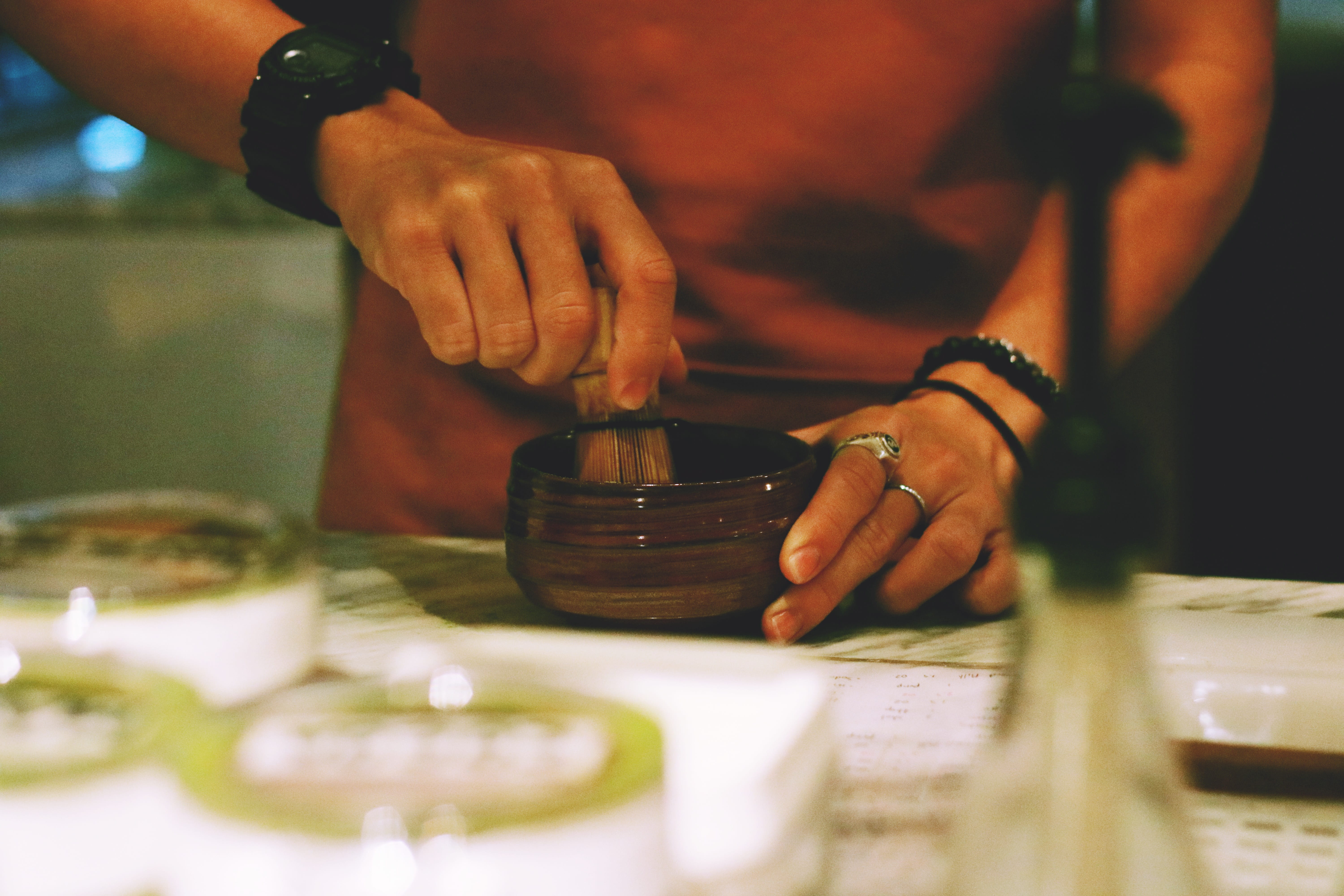 one person, container, plate, thailand, female, preparation, person, bowl, freshness, lifestyles, mortar, food and drink, desk, woman, cafe, pestle, drink, HD Wallpaper