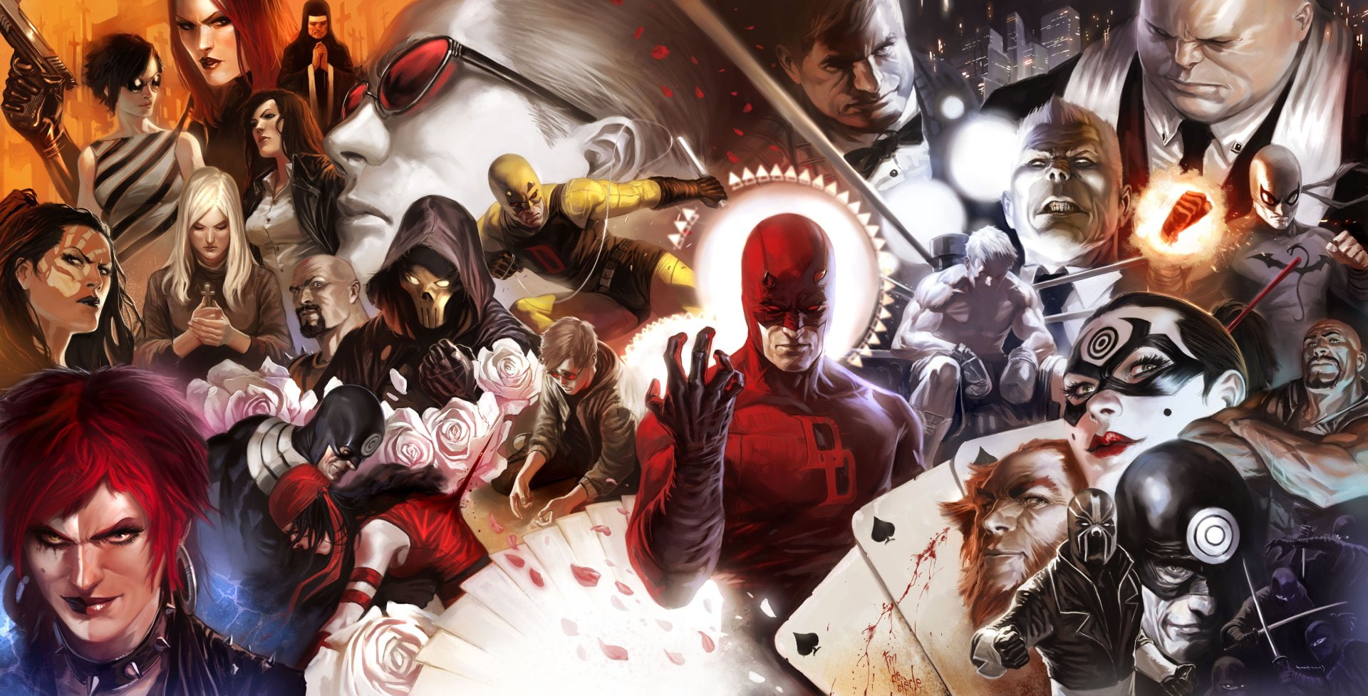 large group of people, human representation, women, representation, Elektra (Marvel Comics), crowd, enjoyment, creativity, Bullseye (Marvel Comics), adult, HD Wallpaper