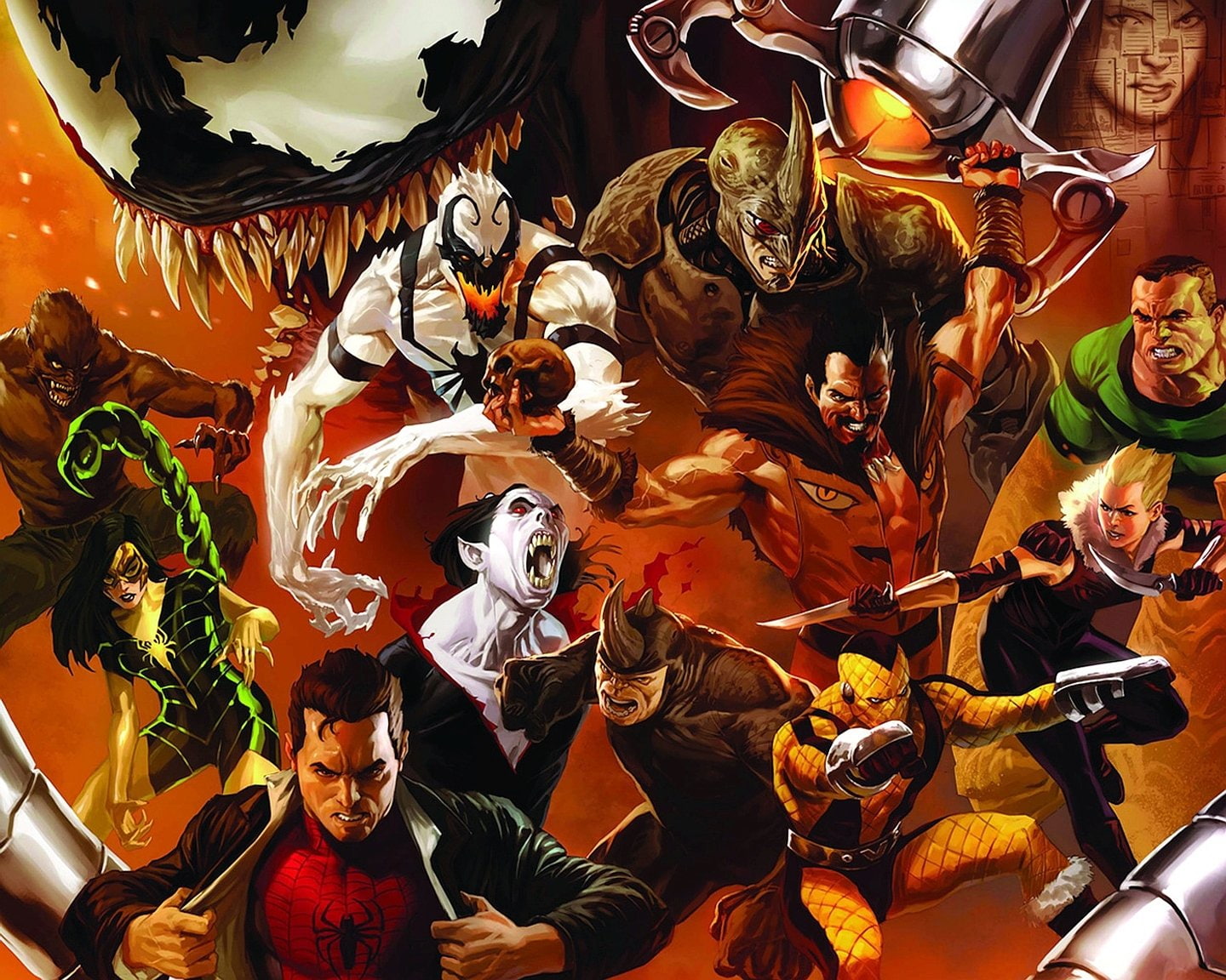 Rhino (Marvel Comics), Venom, 720P, Spider-Man, HD Wallpaper