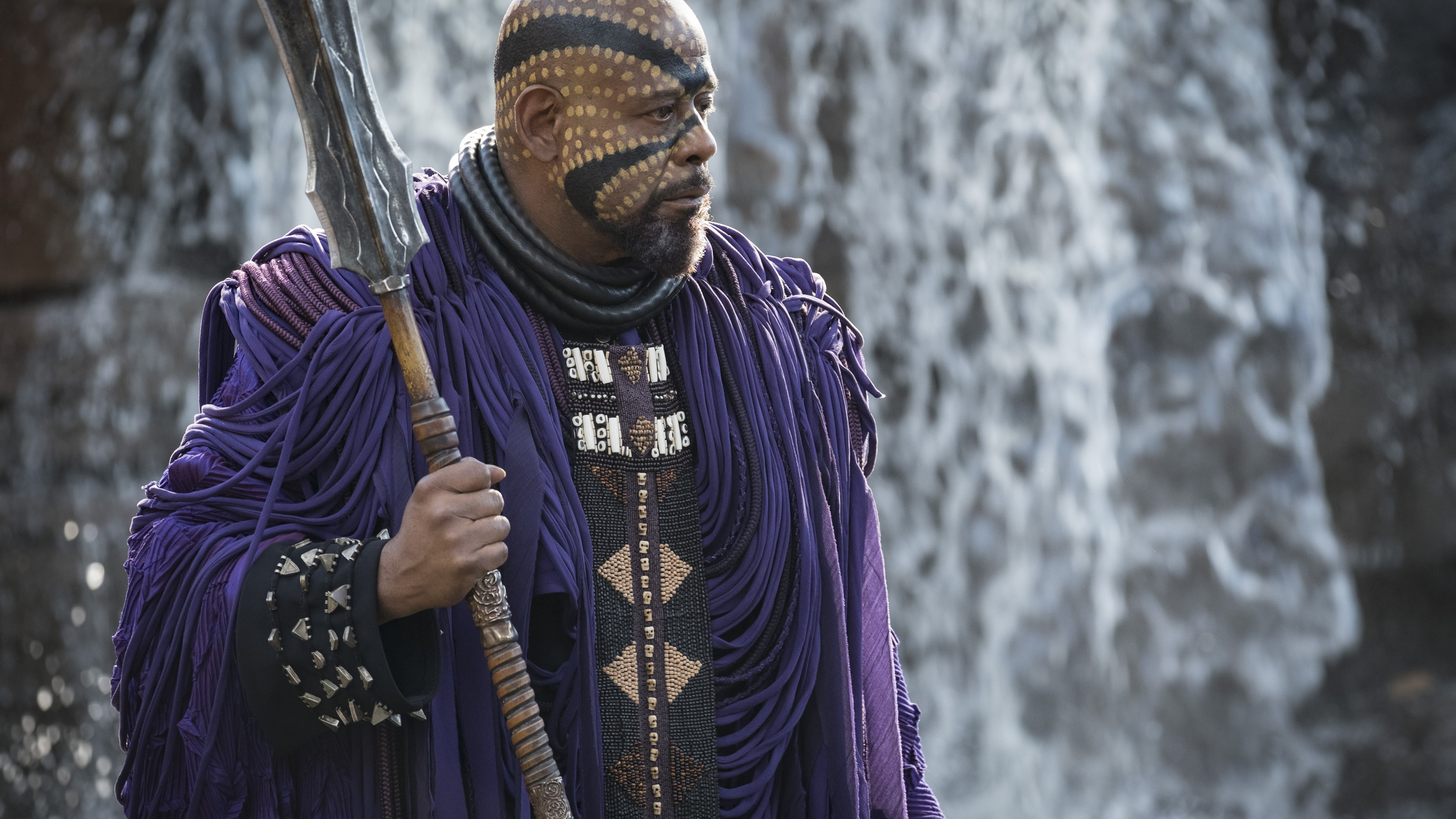 black, 5K, long, men, s, Black Panther, Forest Whitaker, suit, purple, sleeved, 5k, HD Wallpaper