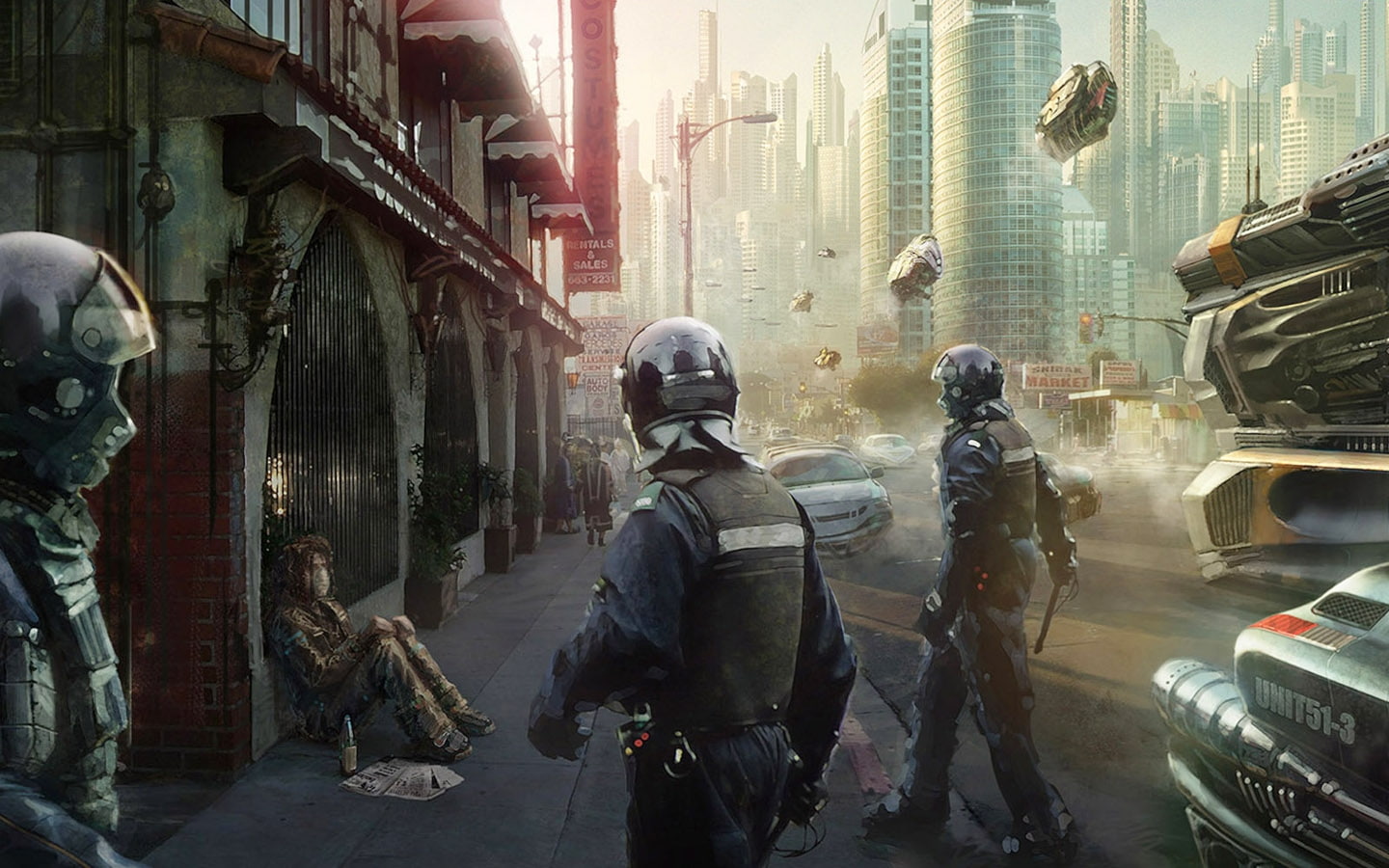 fantasy, abstract, 720P, artwork, police, riots, hd, art, HD Wallpaper