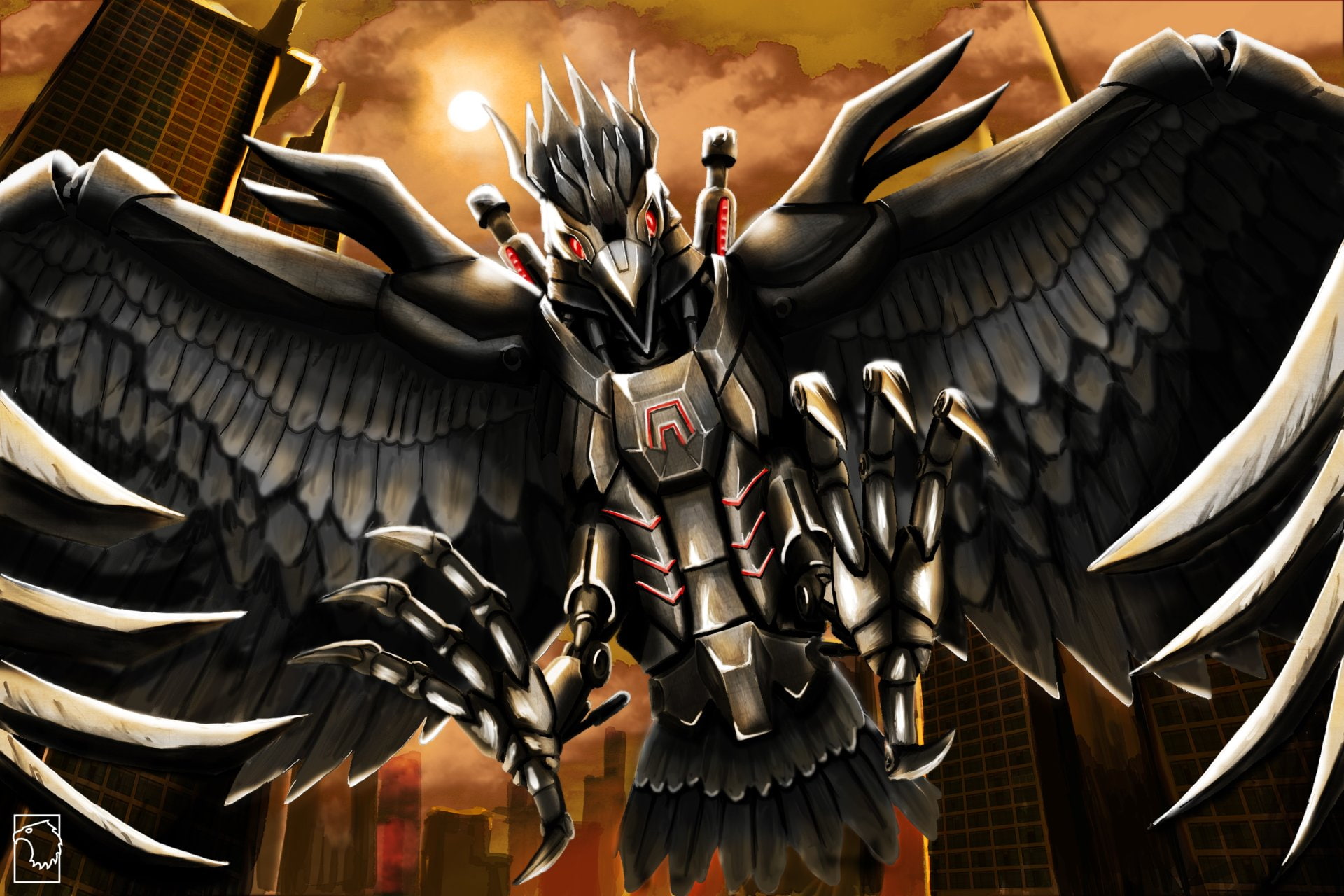 Cyborg, Bird, Sci Fi, Robot, 1080P, Armor, HD Wallpaper
