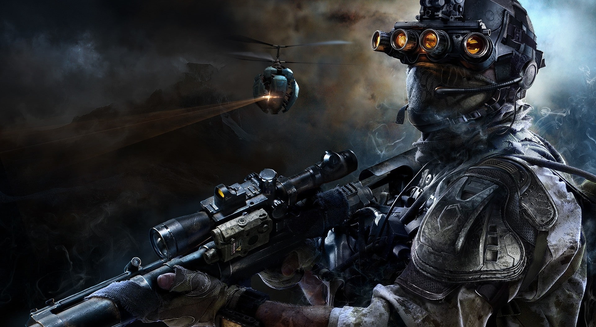 helmet, uniform, army helmet, 1080P, government, machine gun, communication, application, army, Video, armed forces, war, work helmet, aiming, gun, army soldier, HD Wallpaper