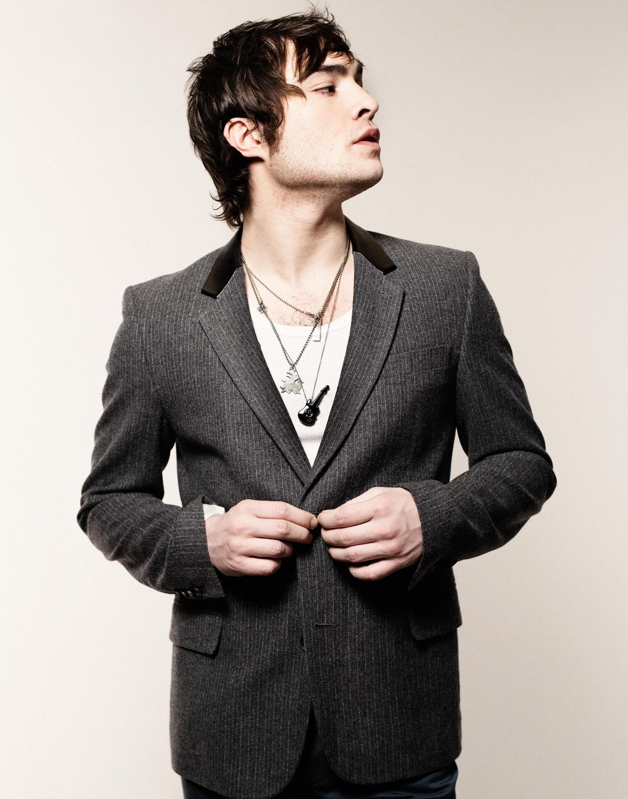 suit, ed westwick, men, westwick, ed, art, hd, 2K, actors, people, Phone HD Wallpaper
