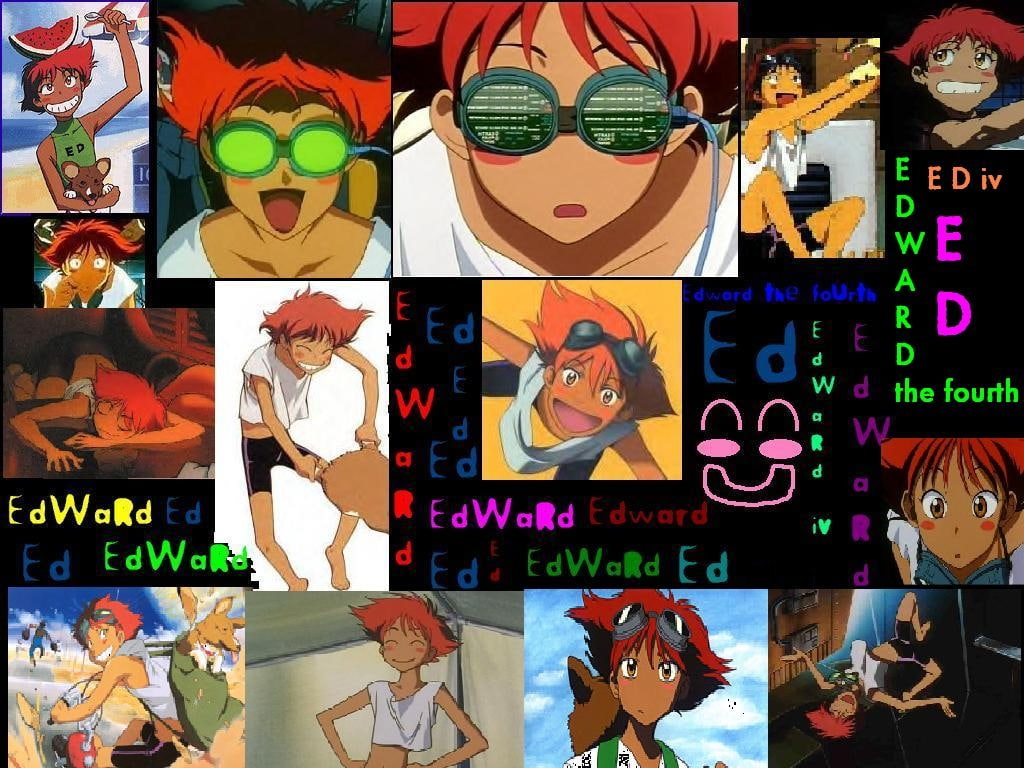480P, collage, eduardo, cowboy, anime, bebop, cowbot bebop, ed, hd, art, cartoon, HD Wallpaper