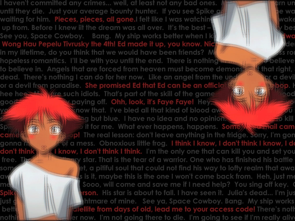 art, bebop, ed, cowboy, anime, 480P, hd, writing, girl, boy, cowboy bebop, HD Wallpaper