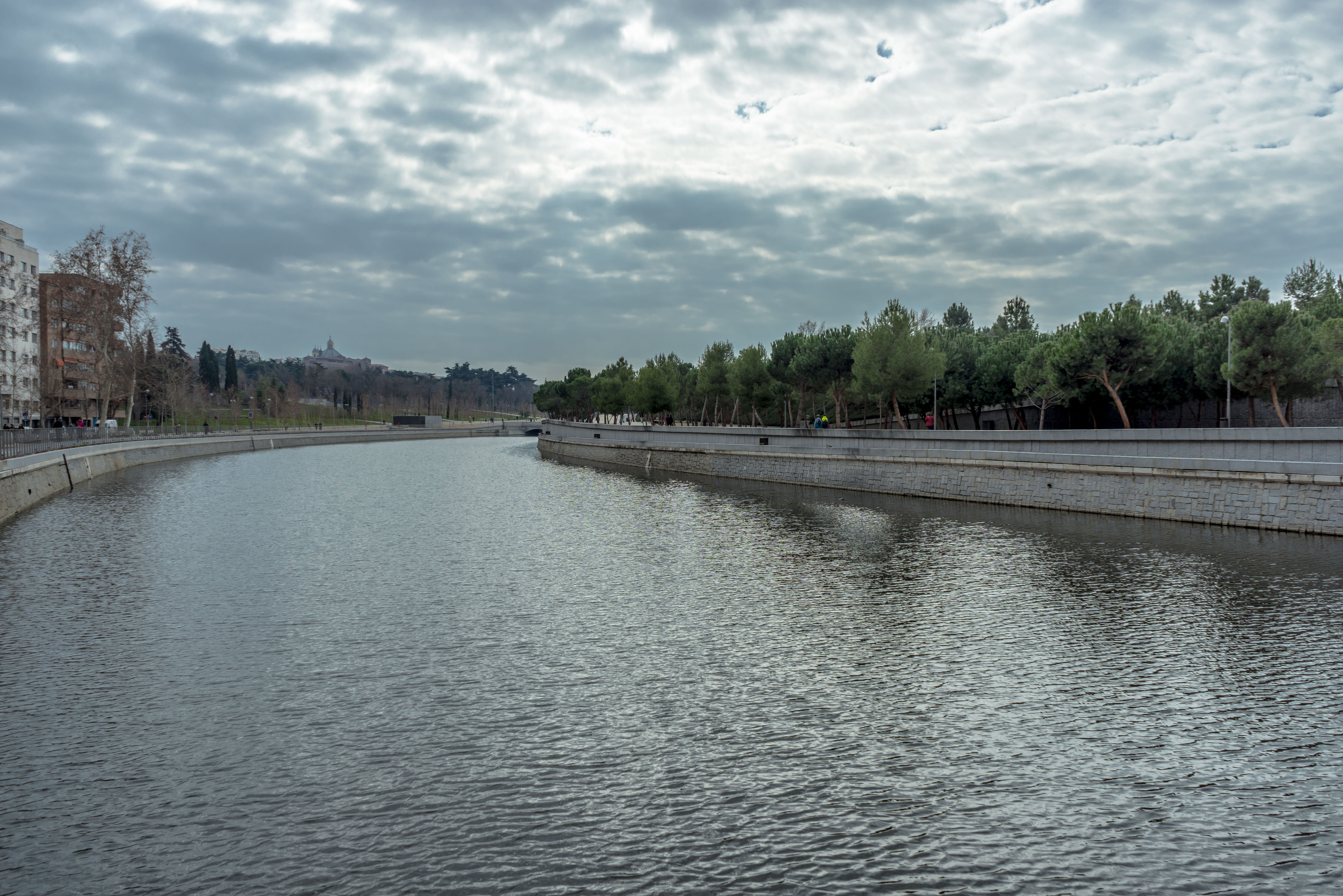connection, no people, clouds, nature, 5K, plant, urban, cloud - sky, waterfront, landscape, sky, madrid, city, scenics - nature, water, manzanares, rivera, HD Wallpaper