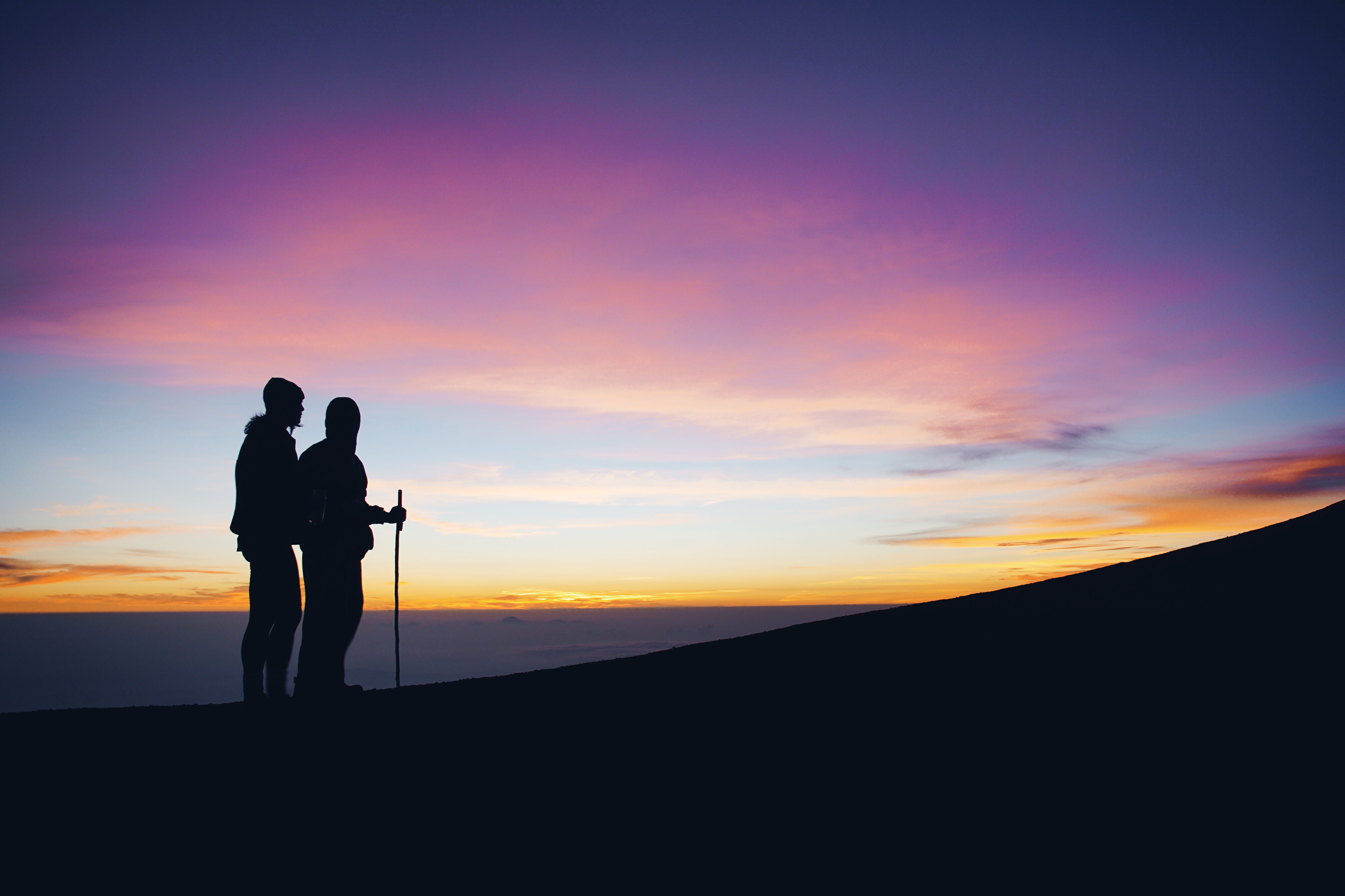 cloud - sky, outdoors, real people, sunset, standing, sky, back Lit, love, women, two, couple - relationship, adults only, ME & YOU, silhouette, man, scenics - nature, HD Wallpaper
