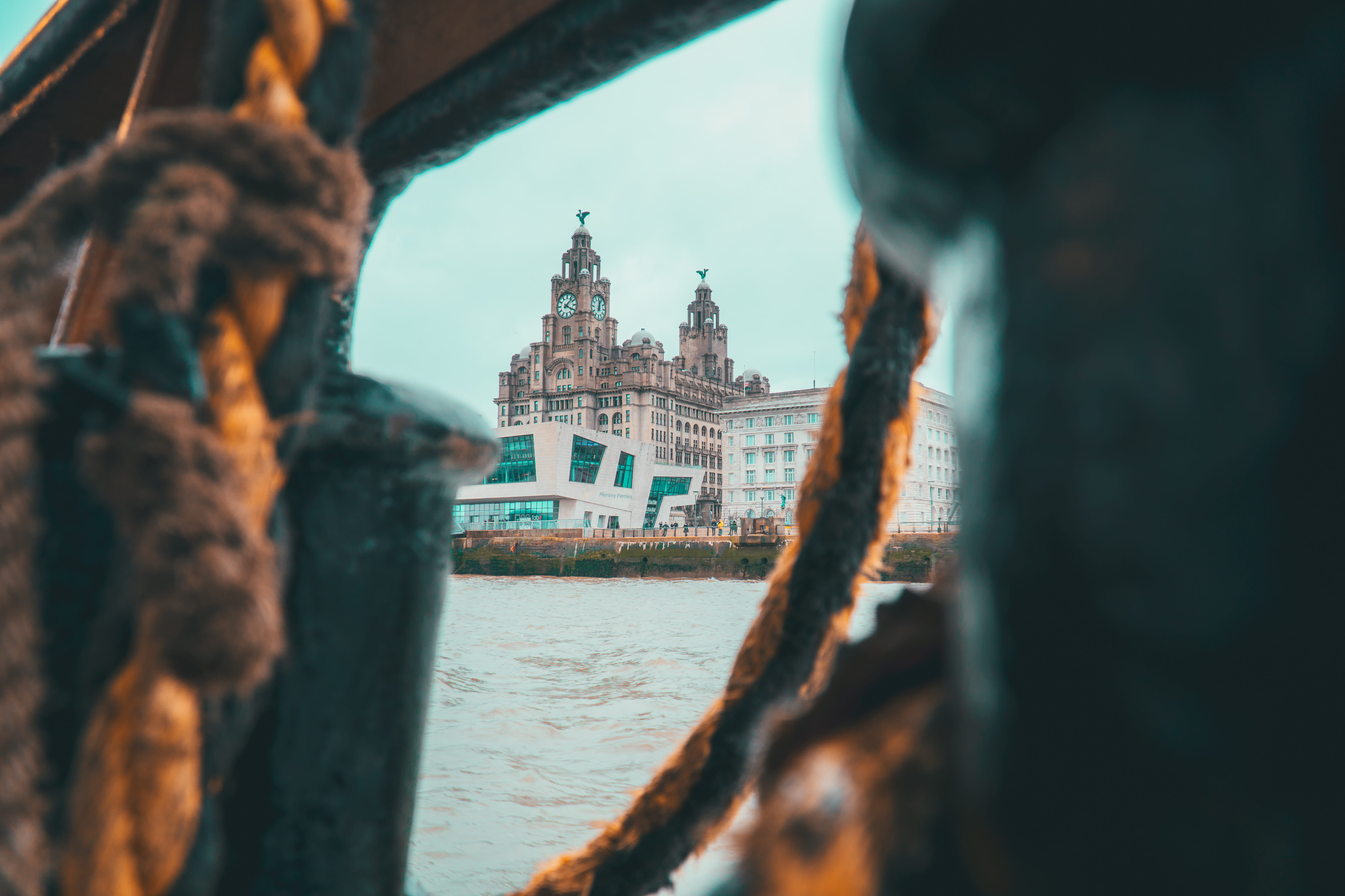 city, near, no people, tourism, outdoors, water, sky, building, great britain, government, place of worship, 5K, building exterior, hole, brown, canal, HD Wallpaper