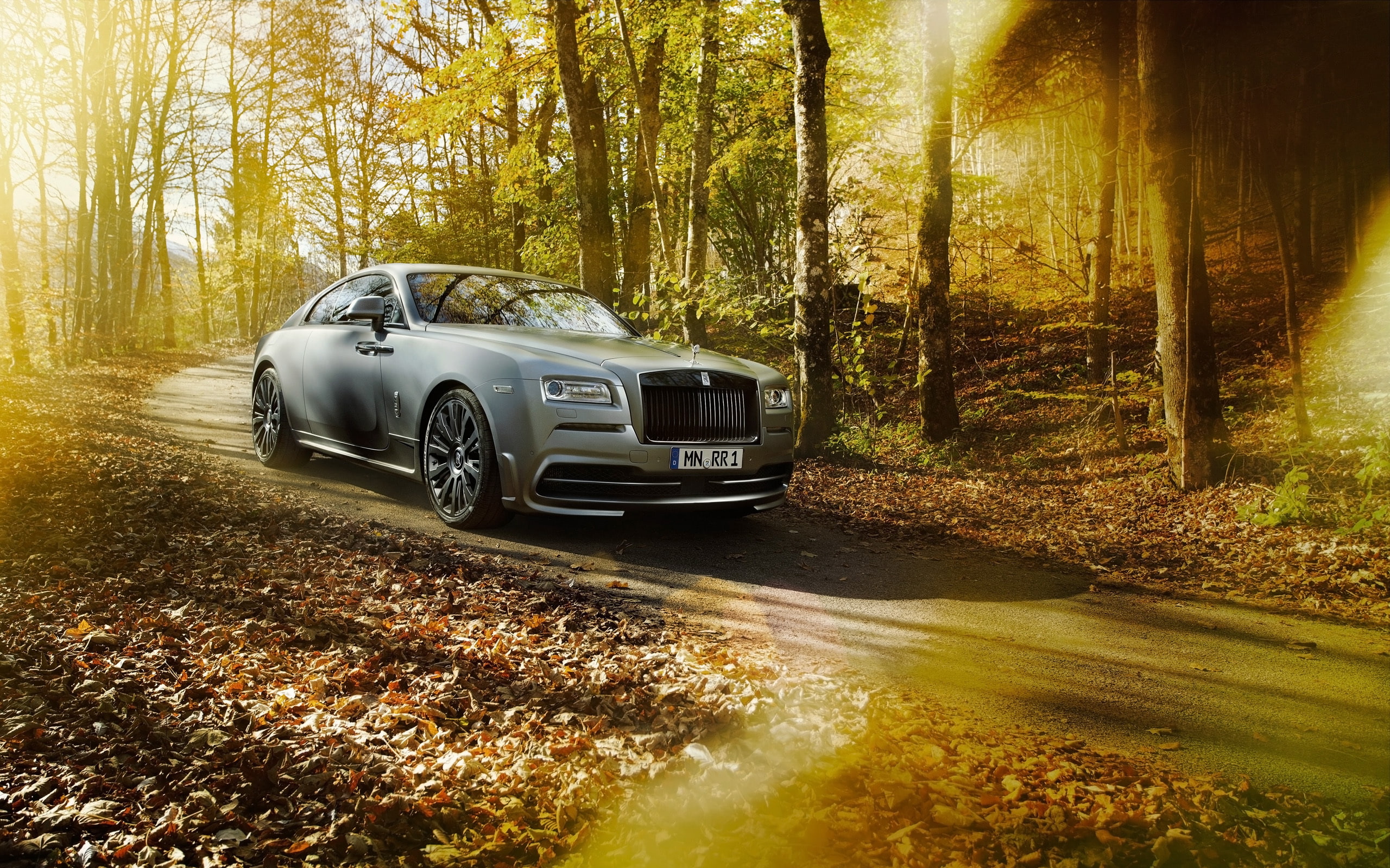 Wraith, Rolls Royce, tuning, forest, 2K, Spofec, car, HD Wallpaper