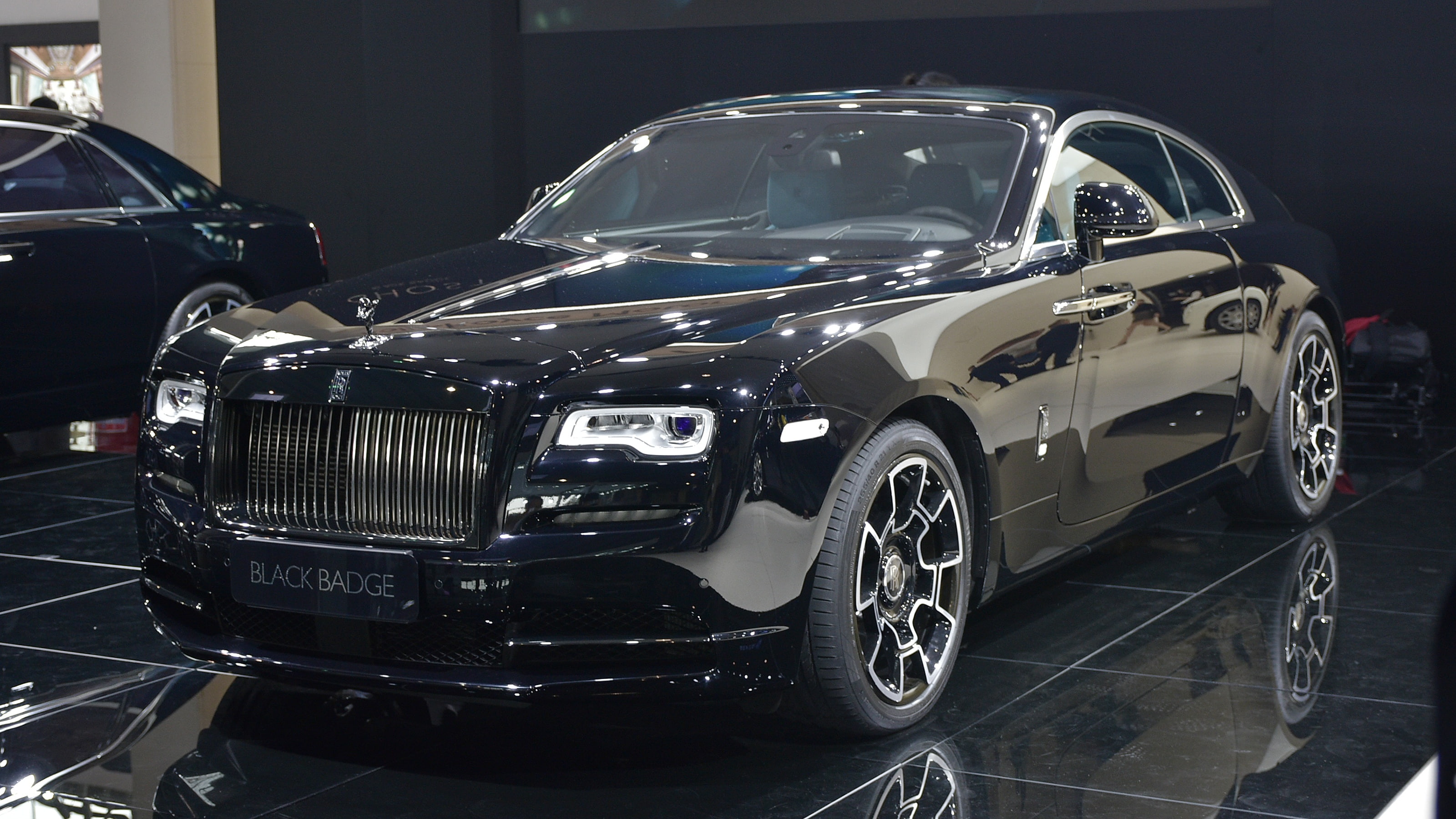 Rolls-Royce Wraith Black Badge, Rolls-Royce, the dealership, 2K, HD Wallpaper