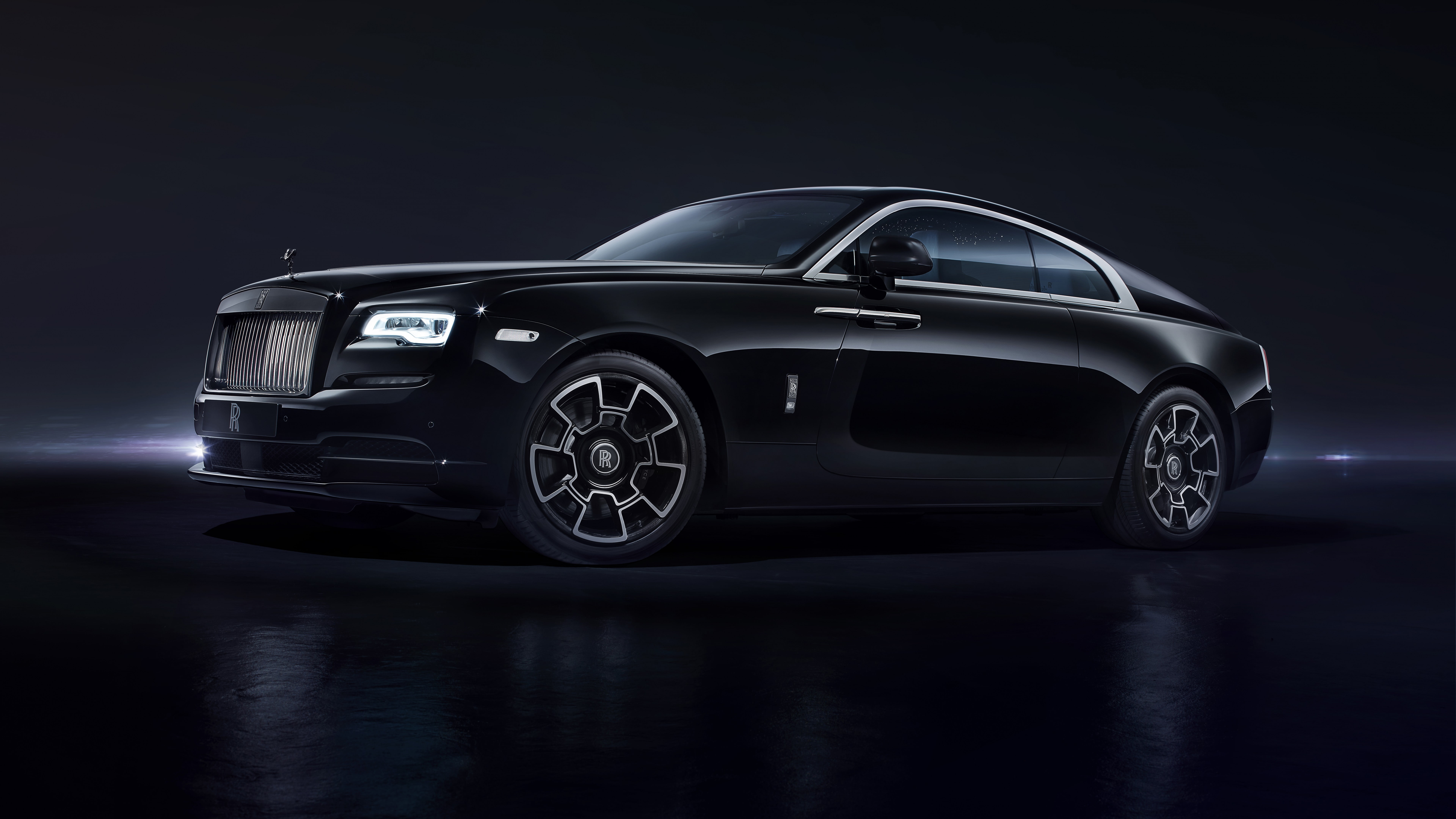 Rolls-Royce Wraith " Black Badge", luxury cars, 8K, coupe, car, Geneva Auto Show 2016, black, HD Wallpaper