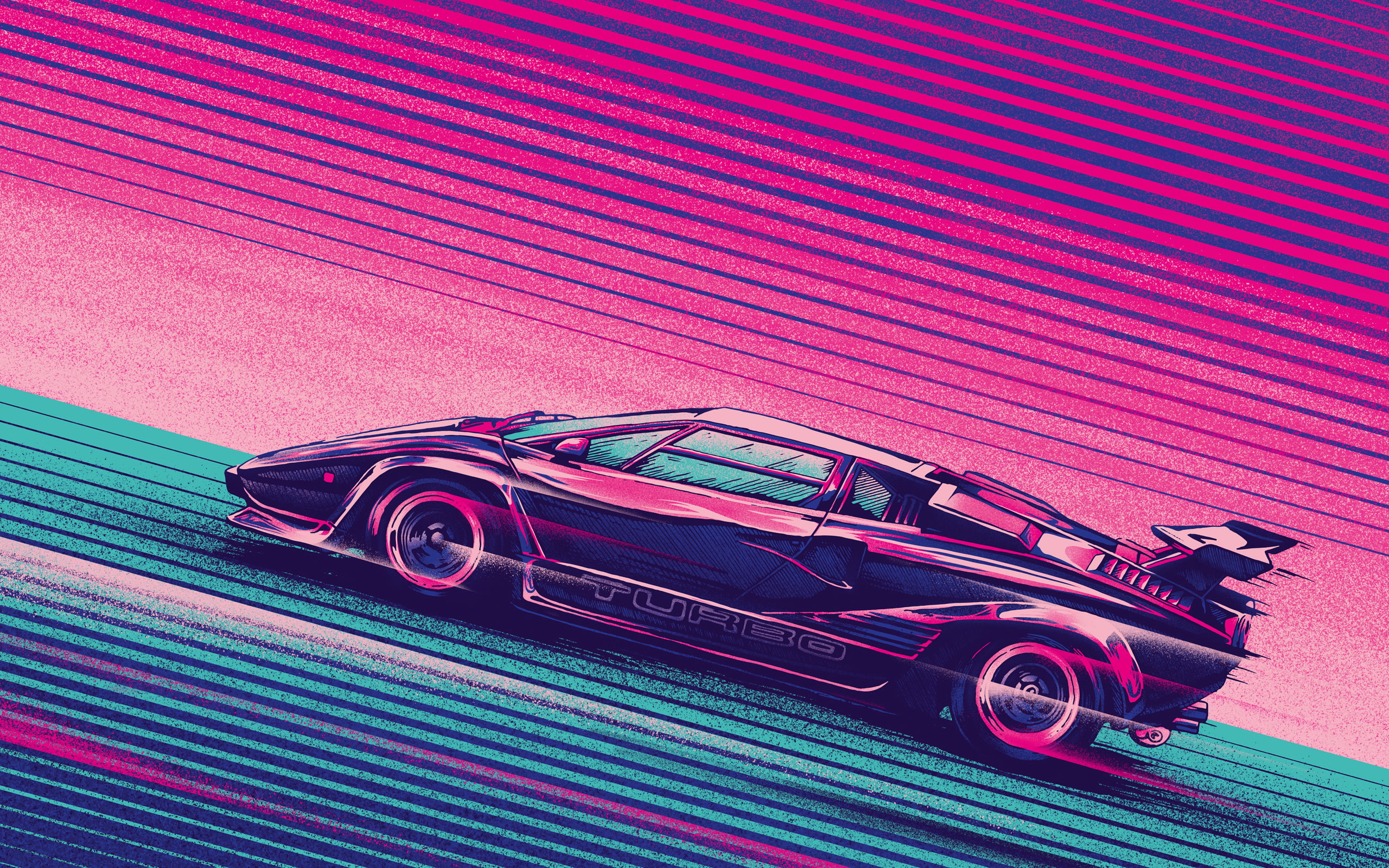lamborghini, retro, cars, 2K, hd, behance, HD Wallpaper