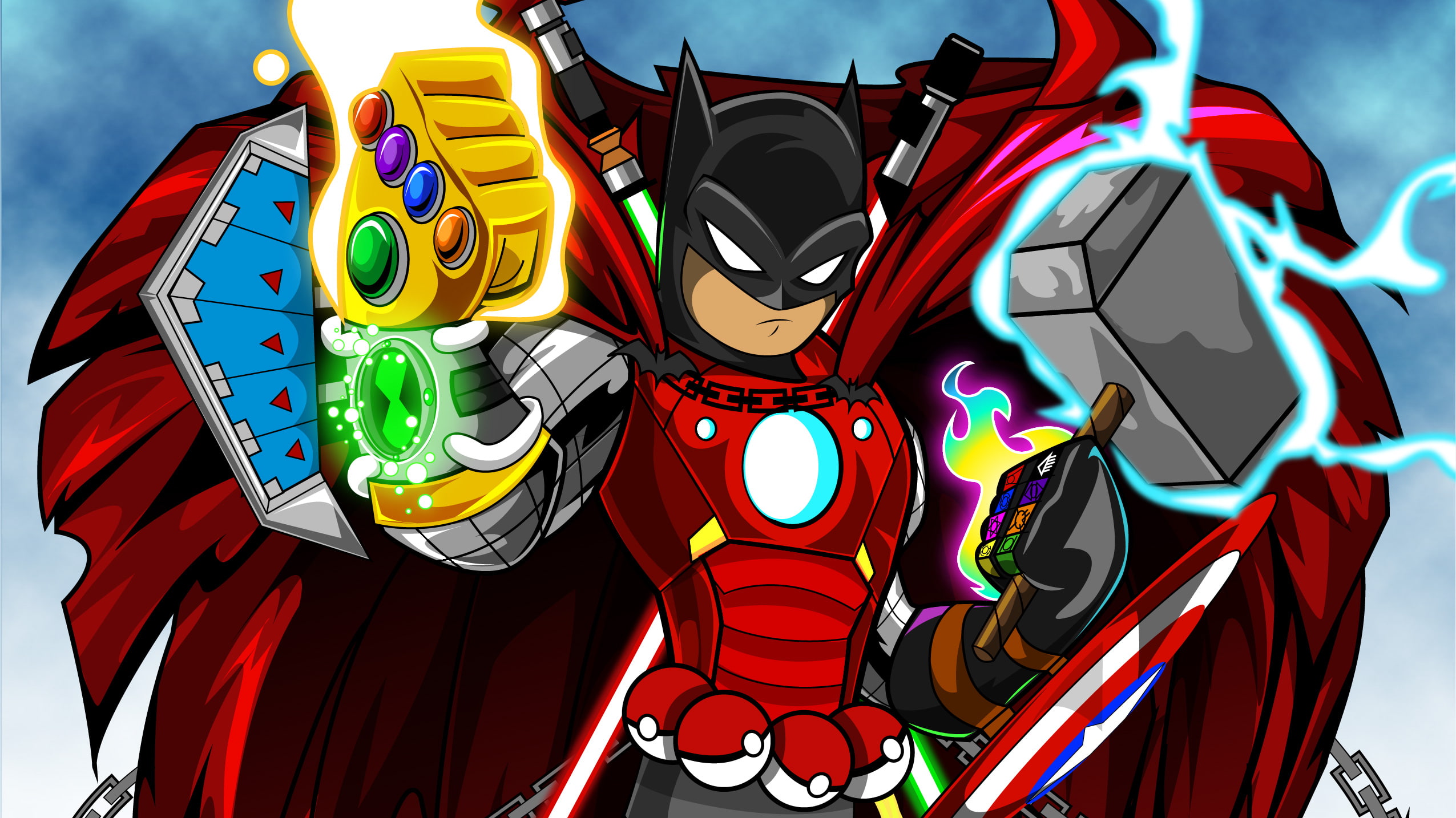 digital art, hd, superheroes, behance, artist, 1080P, batman, artwork, HD Wallpaper