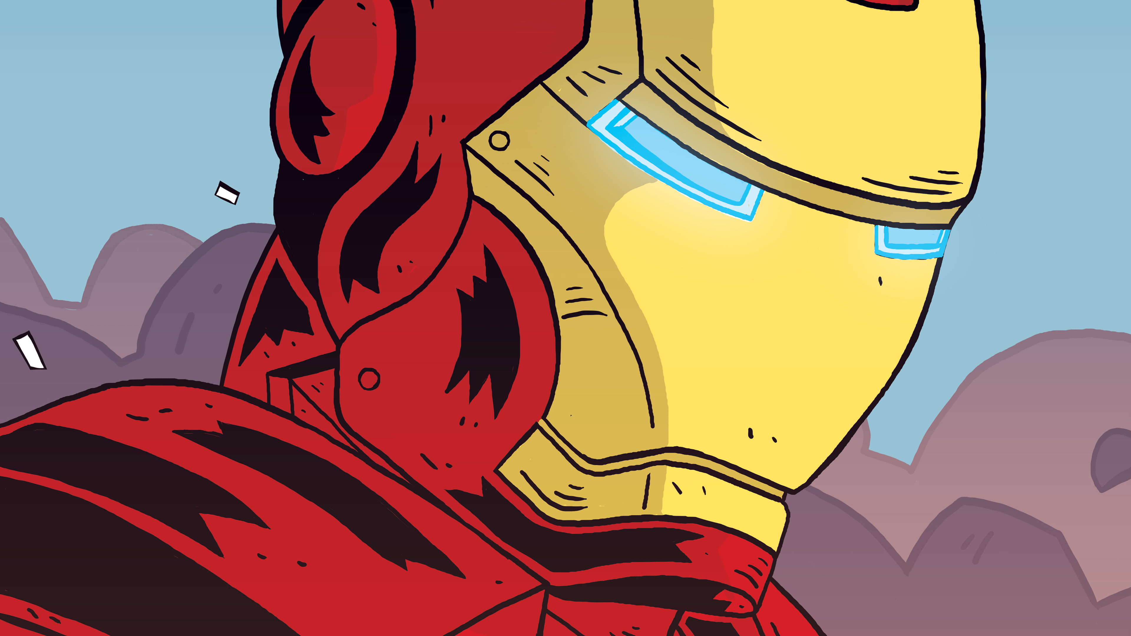 cartoon, artist, 4K, artwork, behance, superheroes, hd, 4k, digital art, iron man, HD Wallpaper