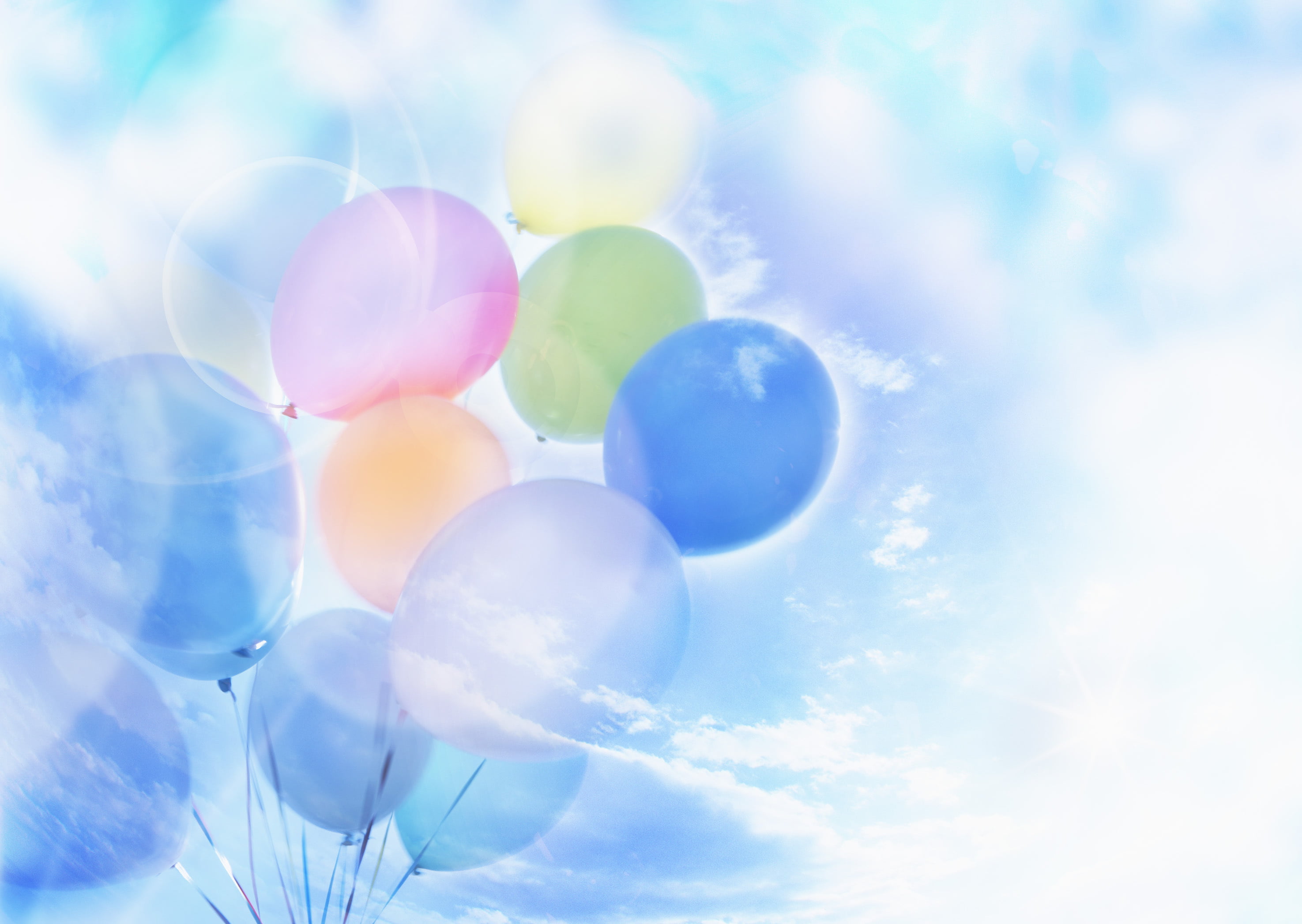 fragility, fun, summer, joy, white, balloon, lightweight, holiday, nature, party - Social Event, large group of objects, happiness, backgrounds, low angle view, HD Wallpaper