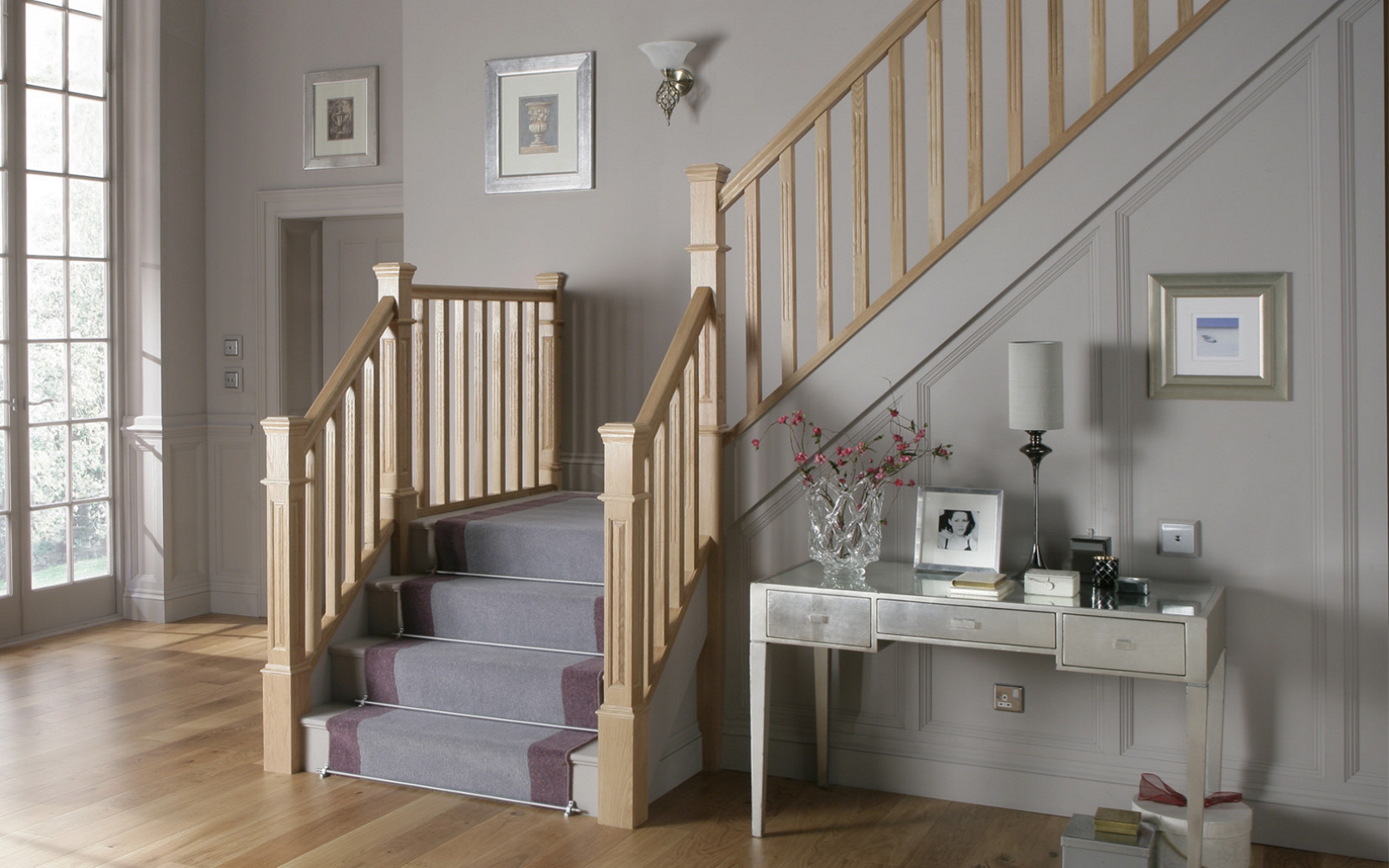 lifestyles, architecture, steps and staircases, oak stairs, jackson wood turners, hardwood floor, home showcase interior, home, no people, stairs, domestic room, HD Wallpaper