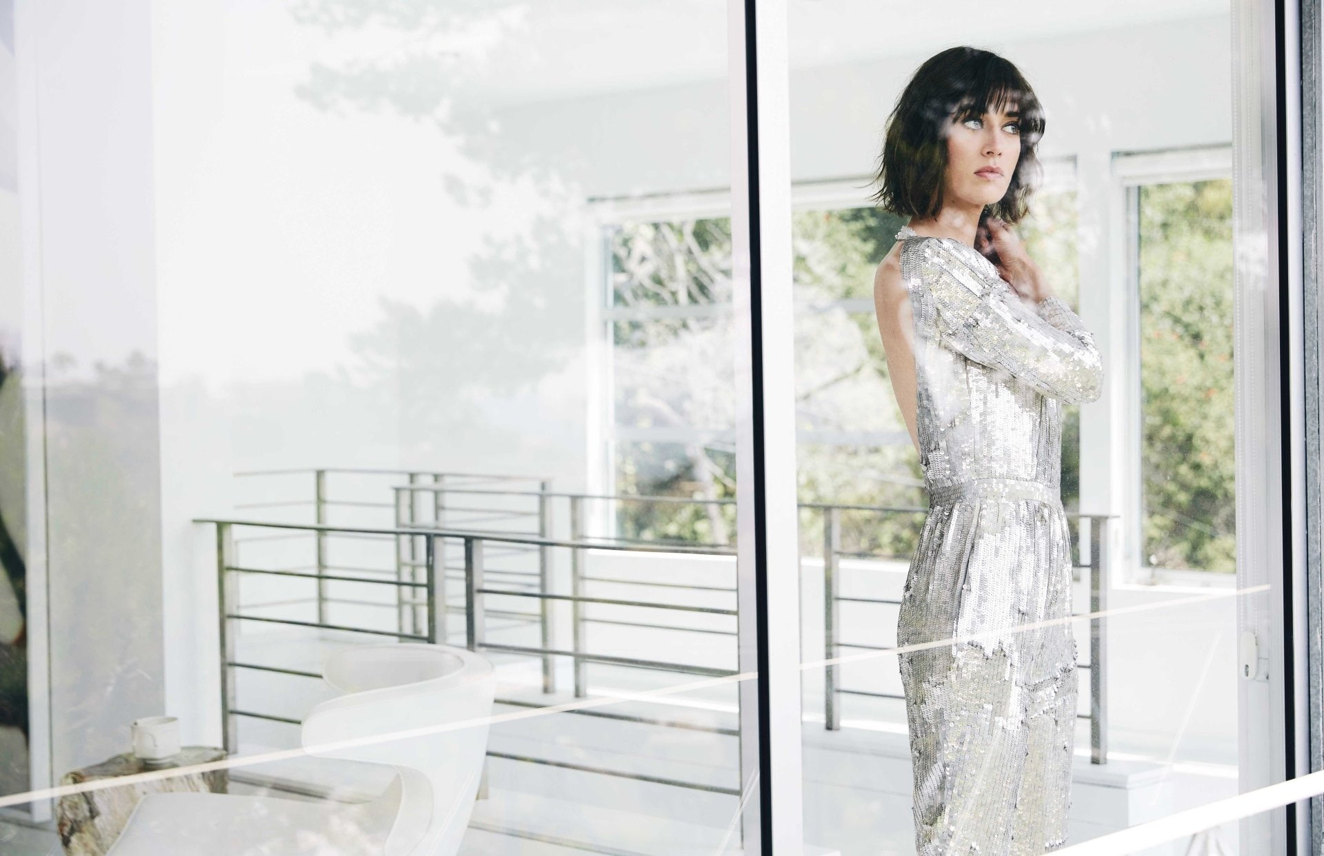 Lizzy Caplan, Dress, Brunette, 1080P, Actress, Actresses, HD Wallpaper