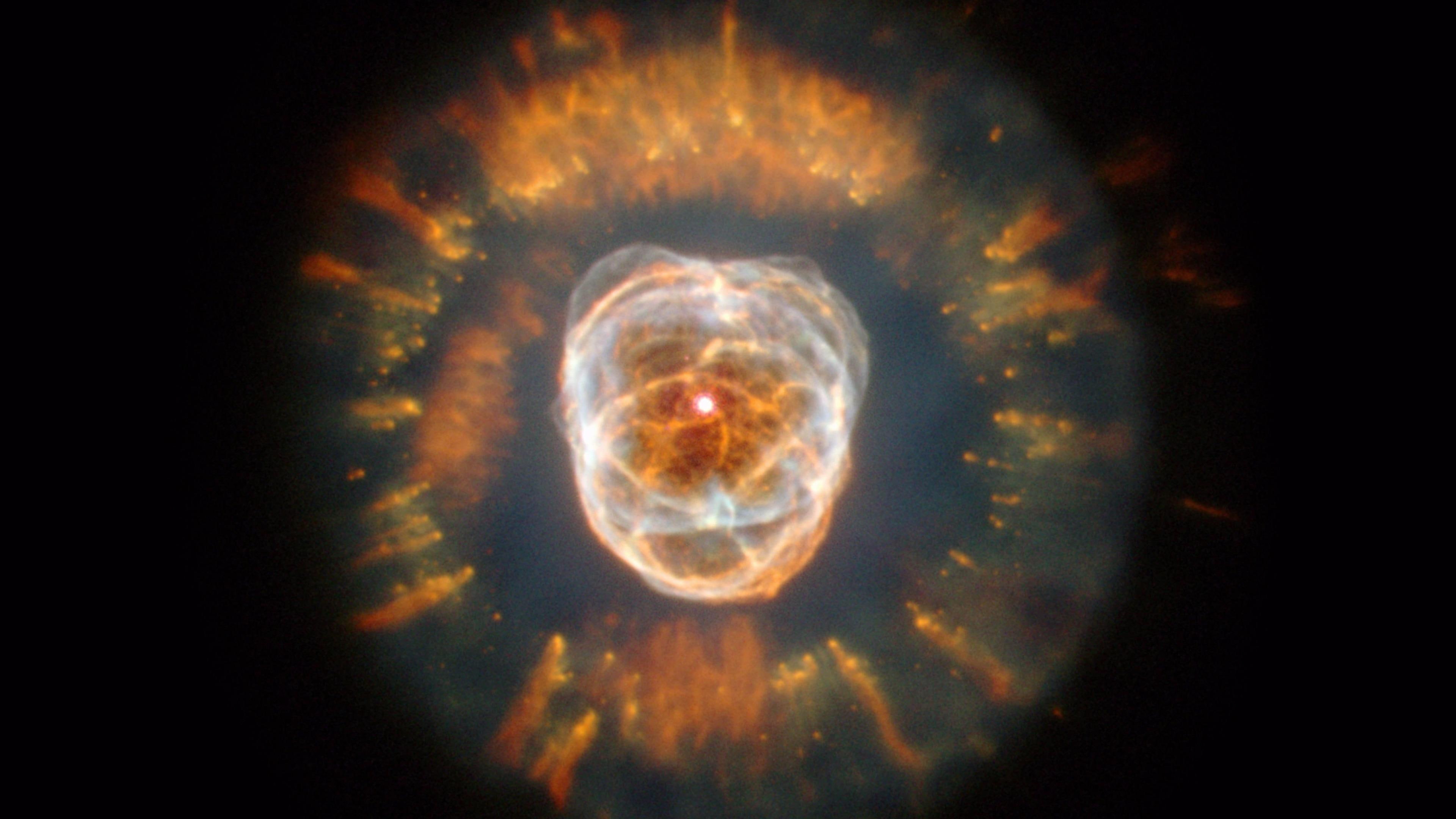eskimo nebula, ngc 2392, 4K, space, planetary nebula, nebula, caldwell 39, clownface nebula, HD Wallpaper