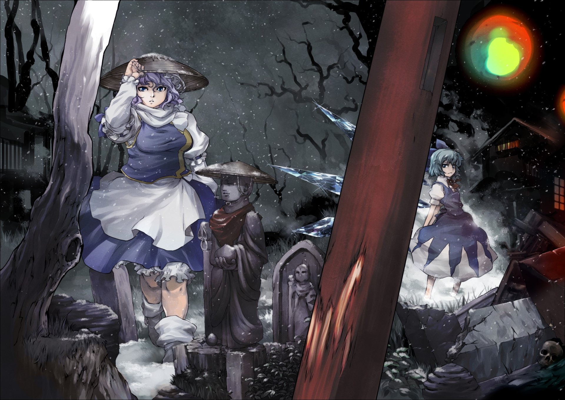 Cirno (Touhou), 1080P, Touhou, Letty Whiterock, Anime, HD Wallpaper