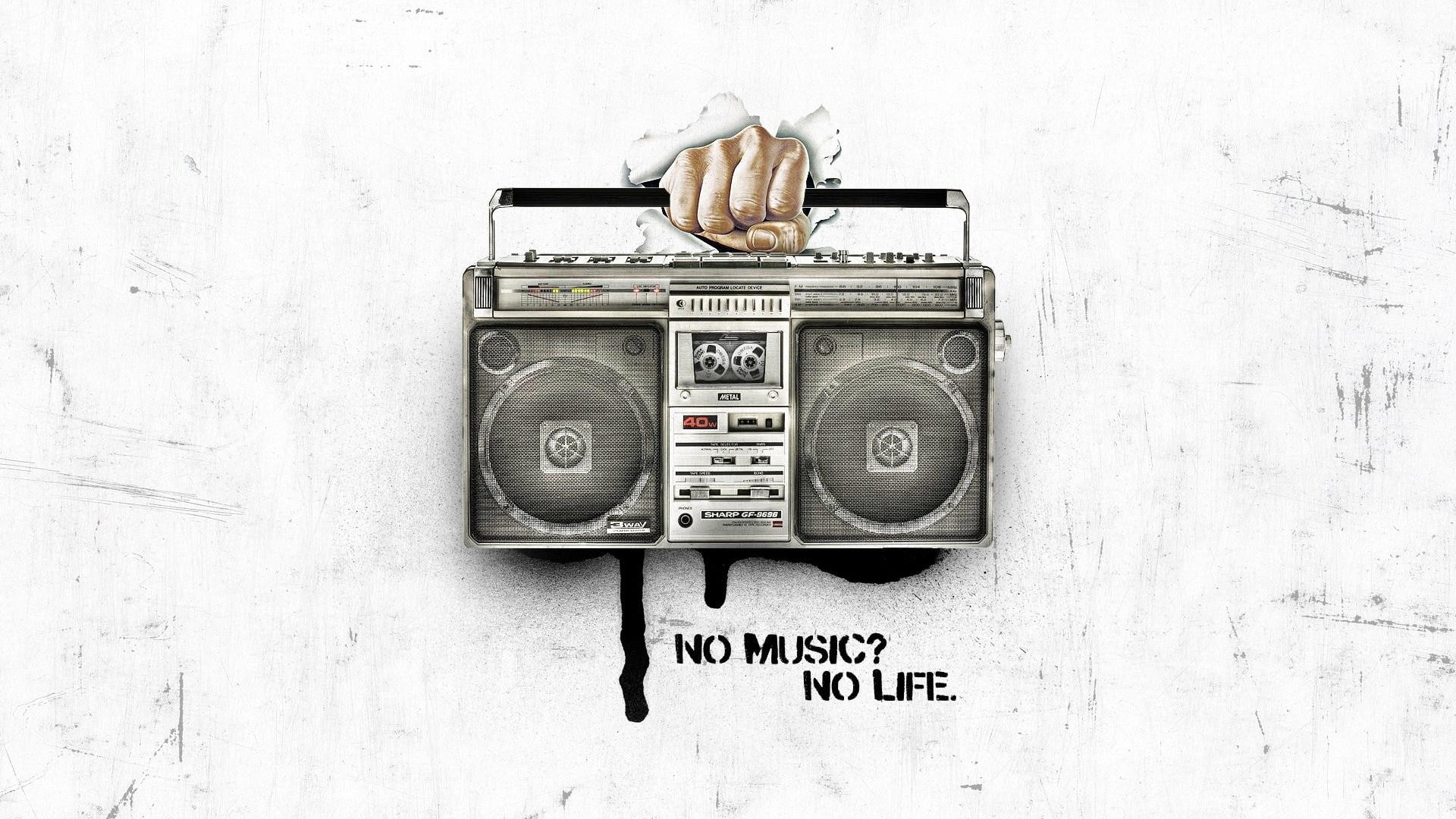 tape recorder, digital art, hands, white, life, artwork, typography, 1080P, music, HD Wallpaper