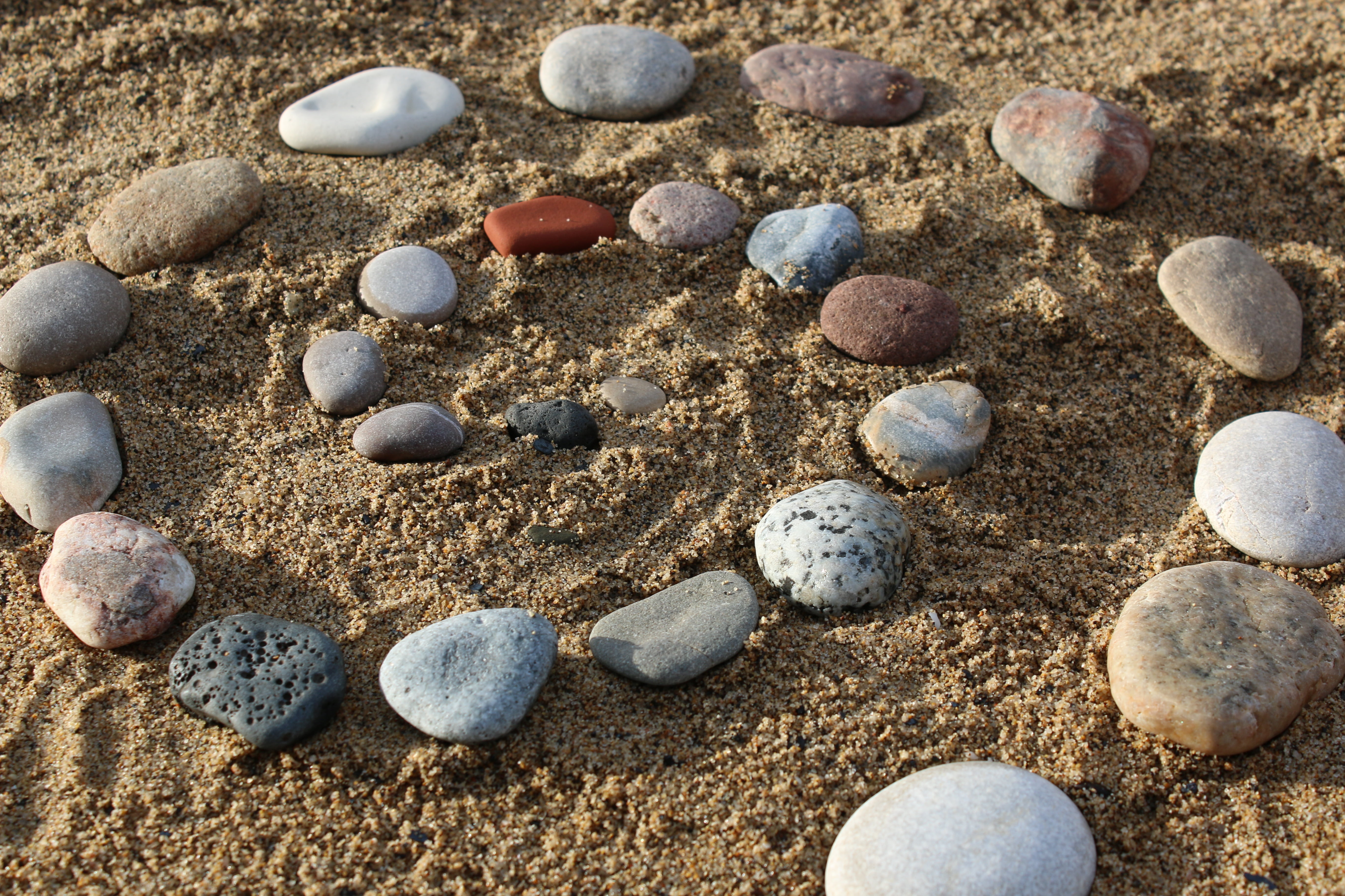 nature, photography, day, brown, pebble, summer, large group of objects, spiral, sand stones, 5K, beach, zen, formation, stones, no people, backgrounds, HD Wallpaper