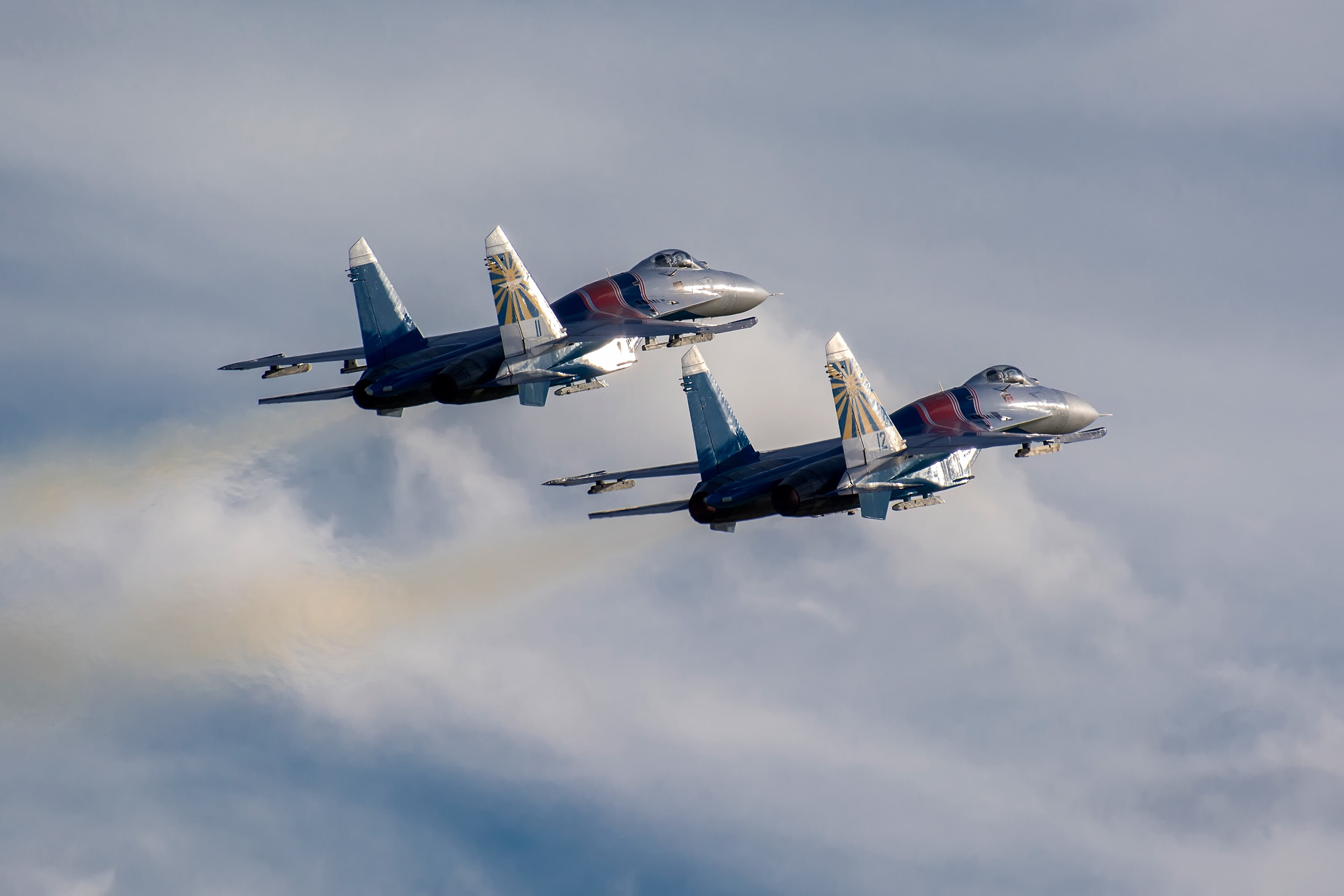Flanker, pair, Dry, 2K, Su-30 SM, HD Wallpaper