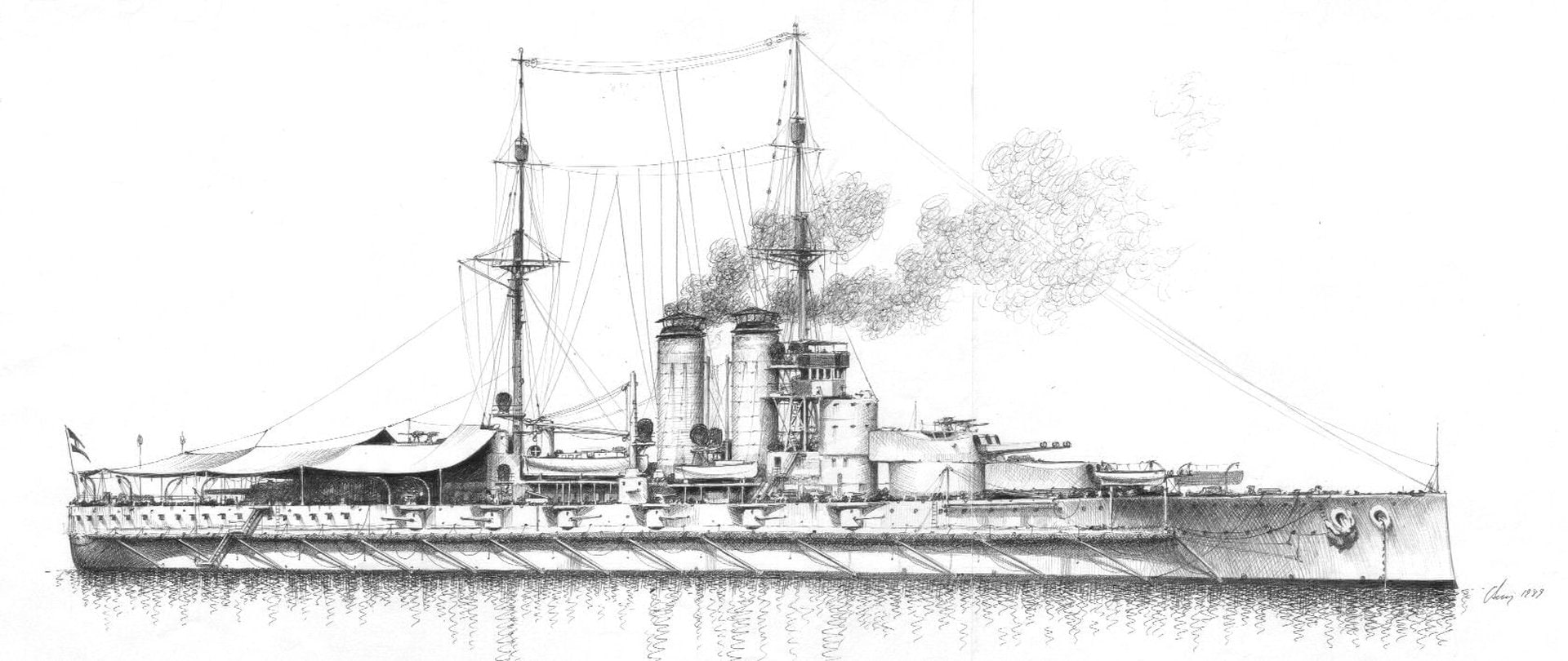 1080P, Warships, SMS Viribus Unitis, German Navy, Battleship, HD Wallpaper