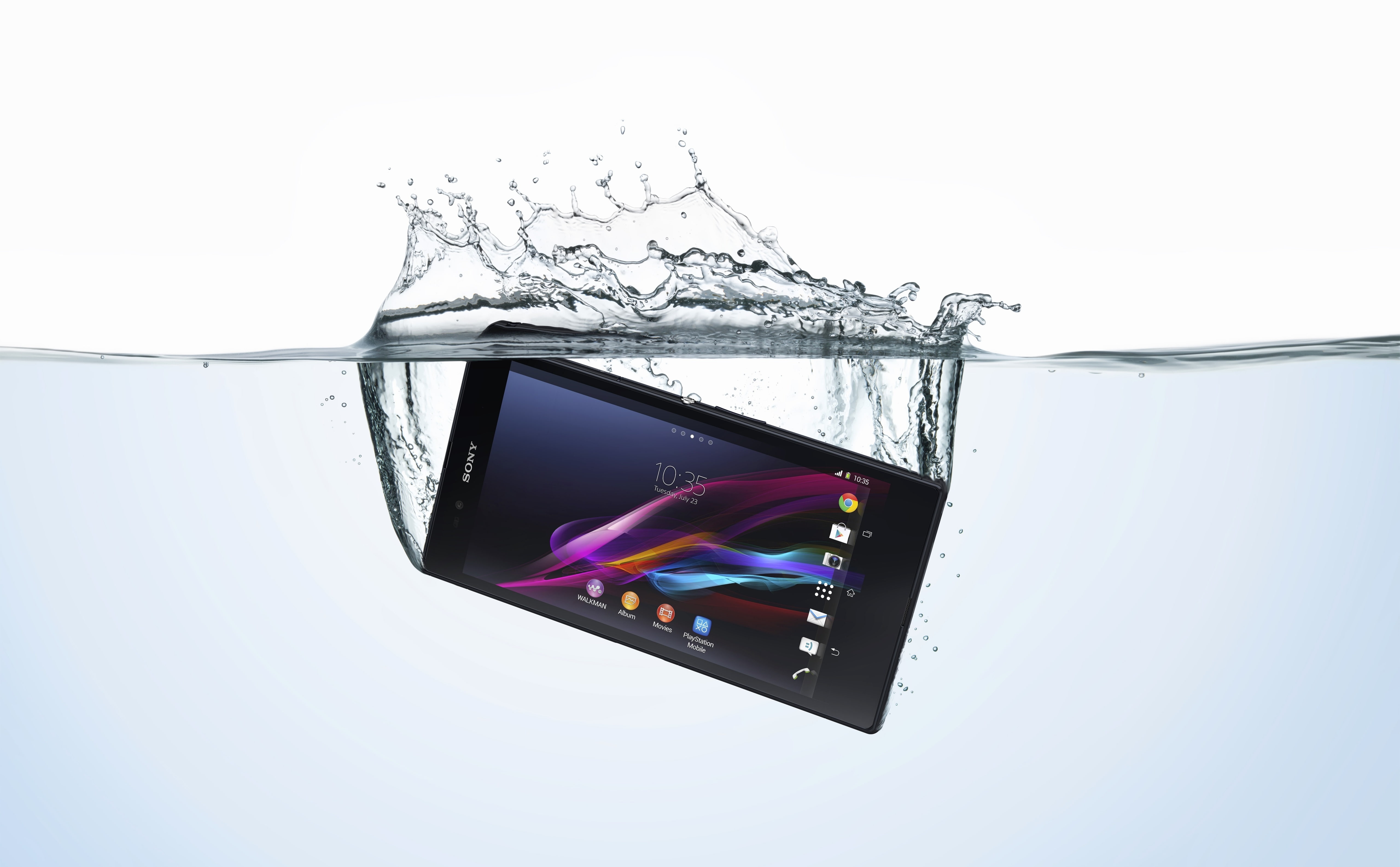 blue, sony, pink color, cold temperature, close-up, glass - material, copy space, water, motion, white background, Hardware, nature, Waterproof, transparent, HD Wallpaper