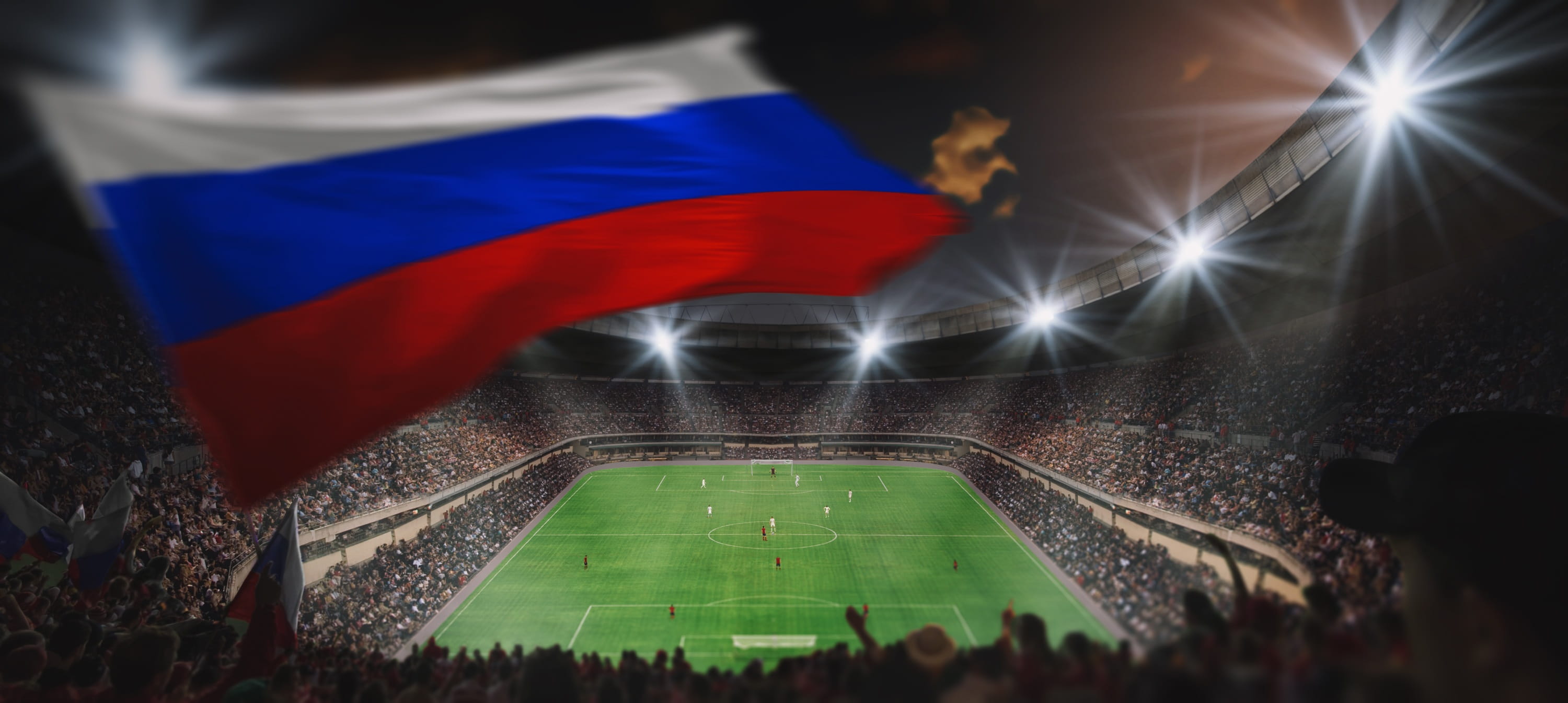 sport, trophy, club, team sport, audience, fans, outdoors, graß, group of people, kick, waving, 2018, football game, tribune, arena, night, crowd, football stadium, HD Wallpaper