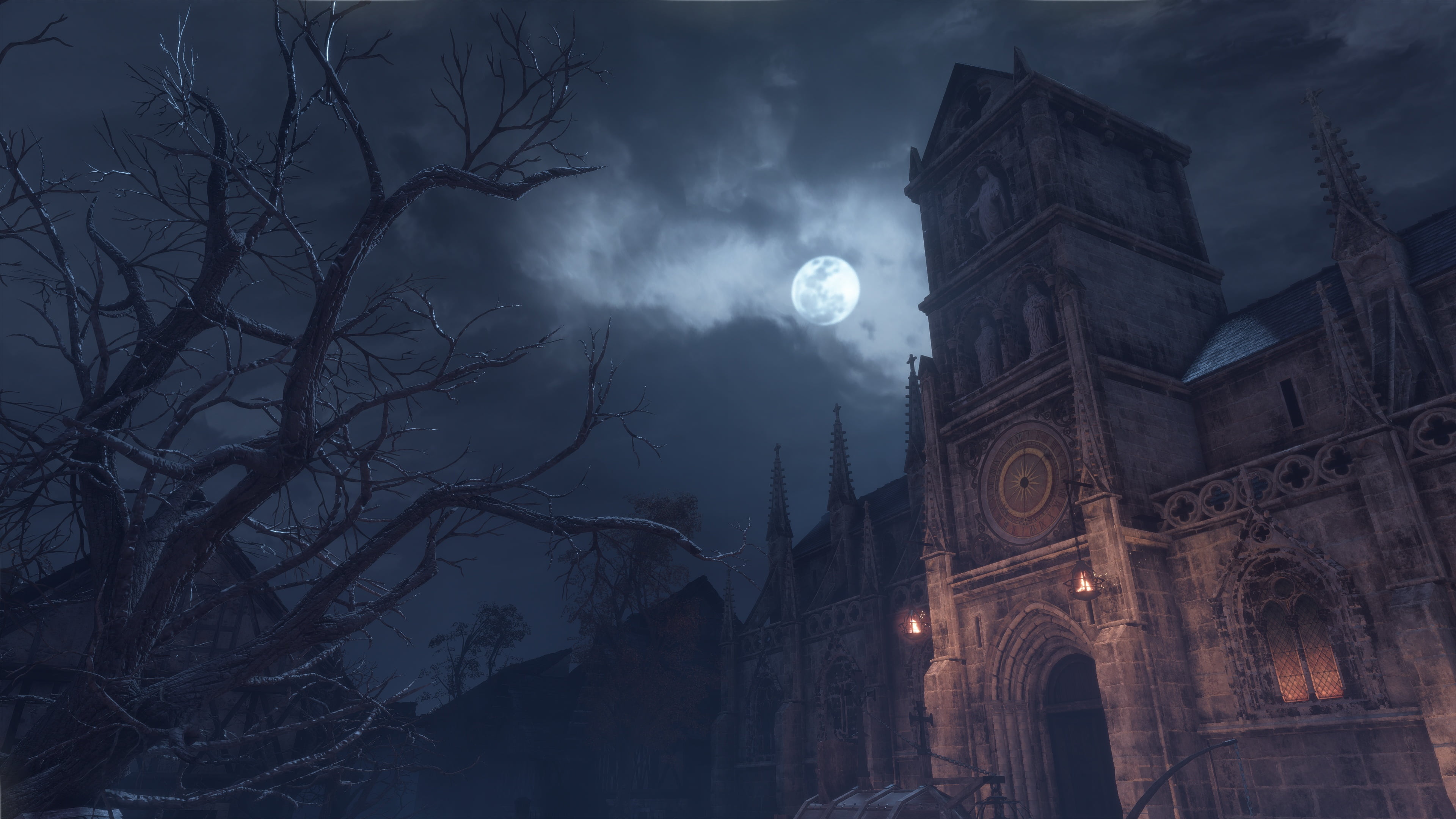 a plague tale: innocence, tree, 4K, night, University, the moon, HD Wallpaper