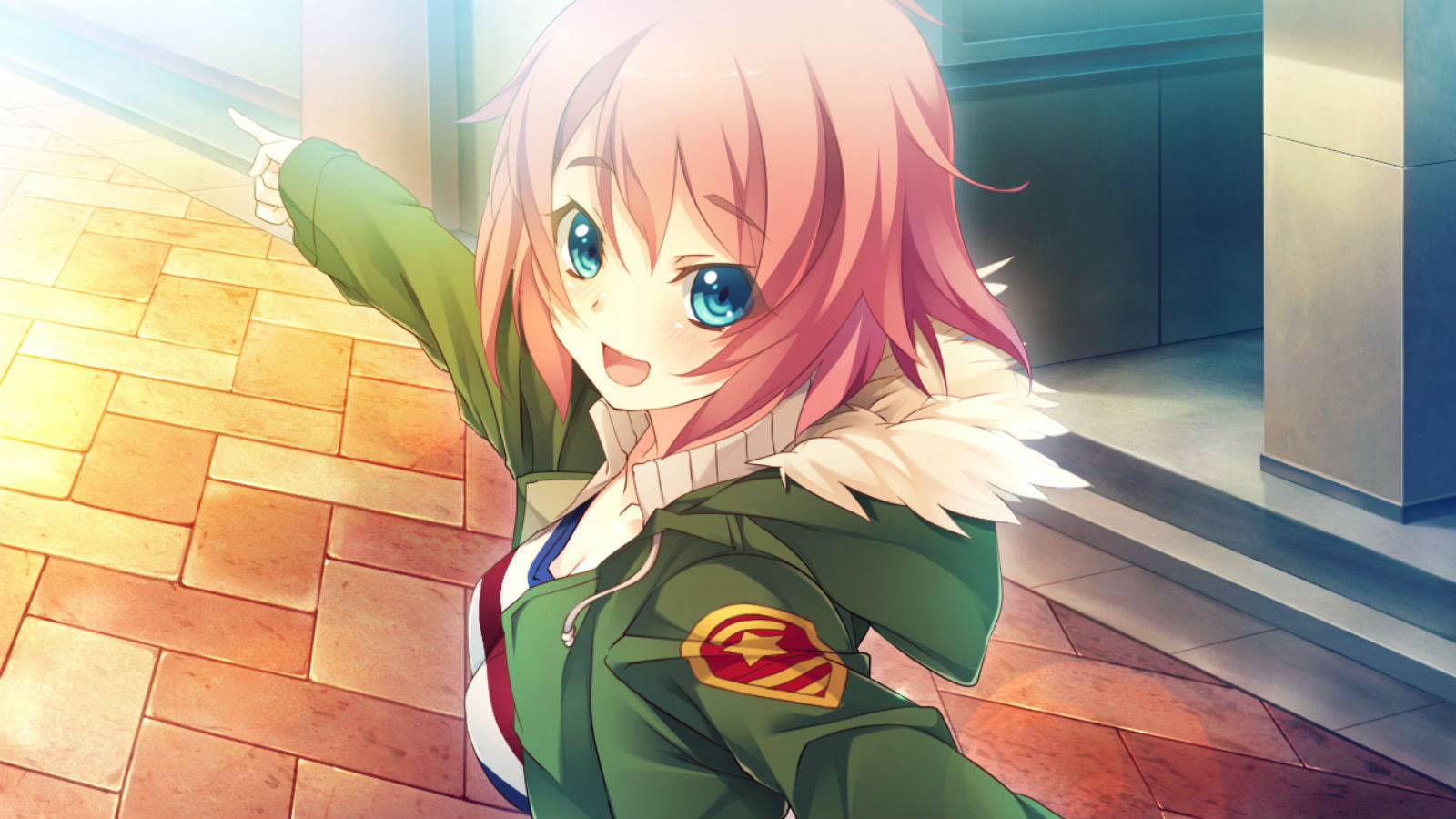 game, kanzaki, oosaki, eyes, 720P, bullet, short, blue, red, sayaka, shinya, hair, innocent, HD Wallpaper