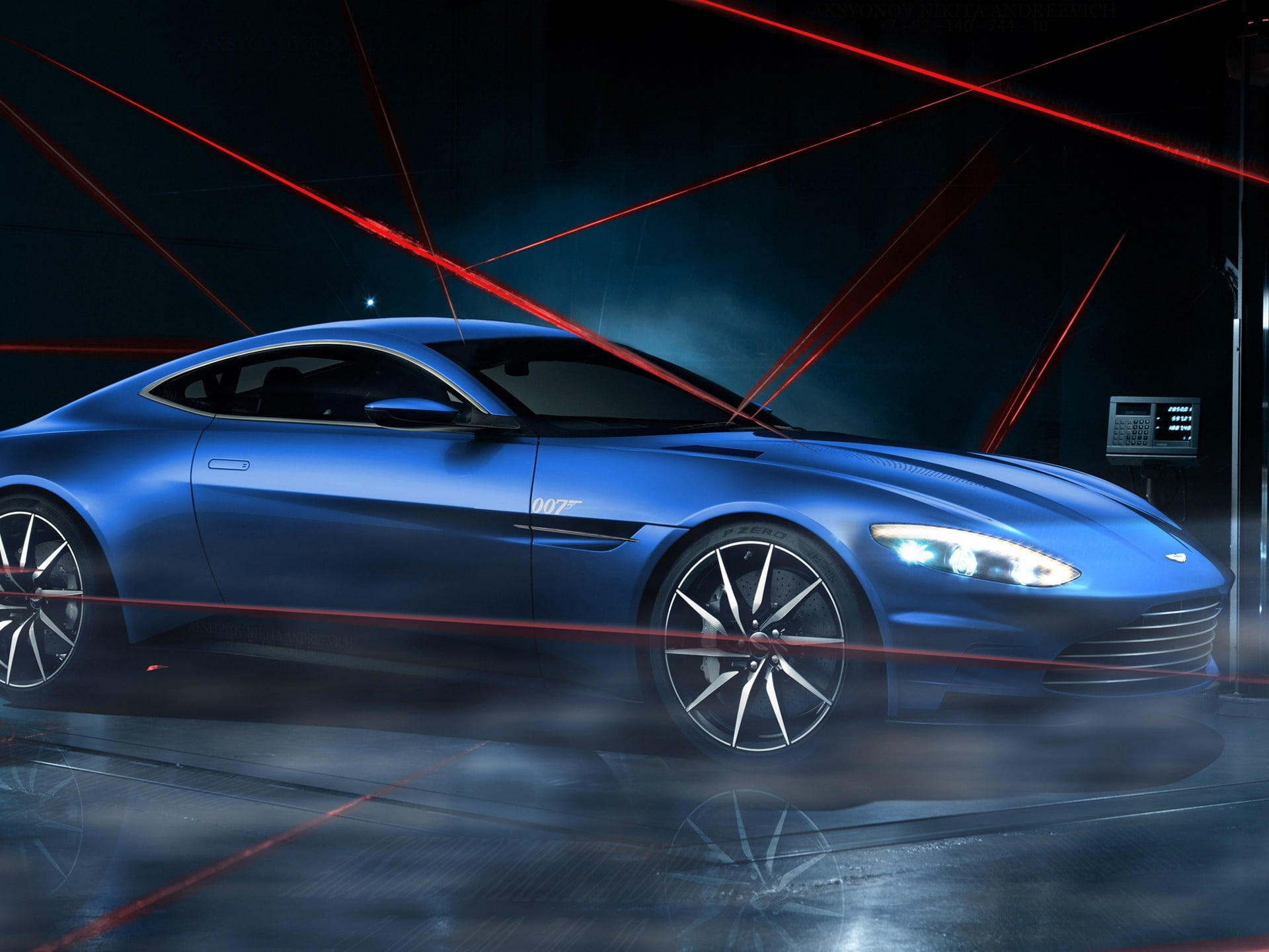 land vehicle, db, sports car, motion, no people, sign, speed, shiny, hd, luxury, night, car, lagonda, wealth, 1080P, mode of transportation, wheel, martin, HD Wallpaper
