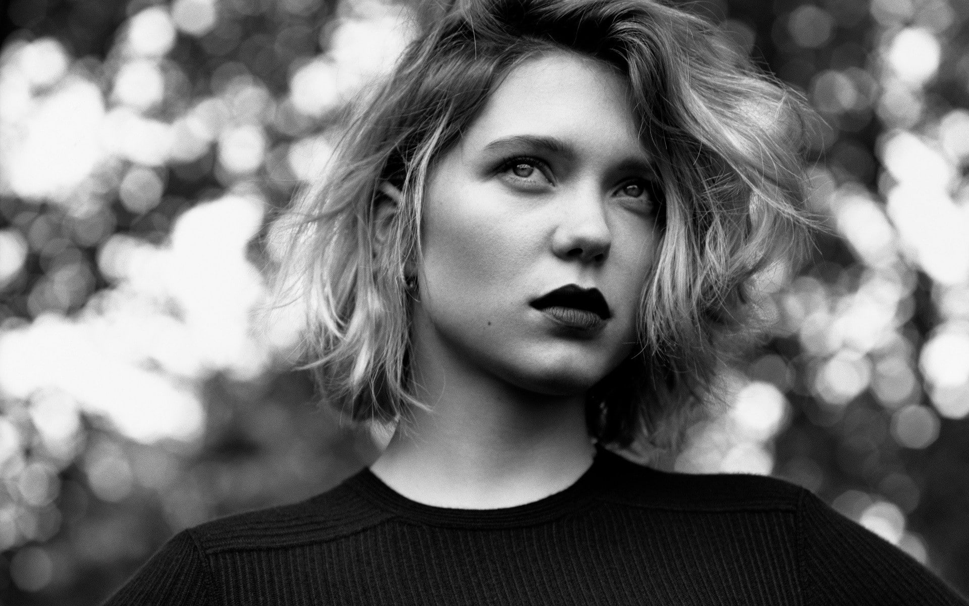 young women, short hair, face, actress, contemplation, women, lifestyles, serious, Léa Seydoux, looking at camera, teenager, leisure activity, 1080P, one person, HD Wallpaper