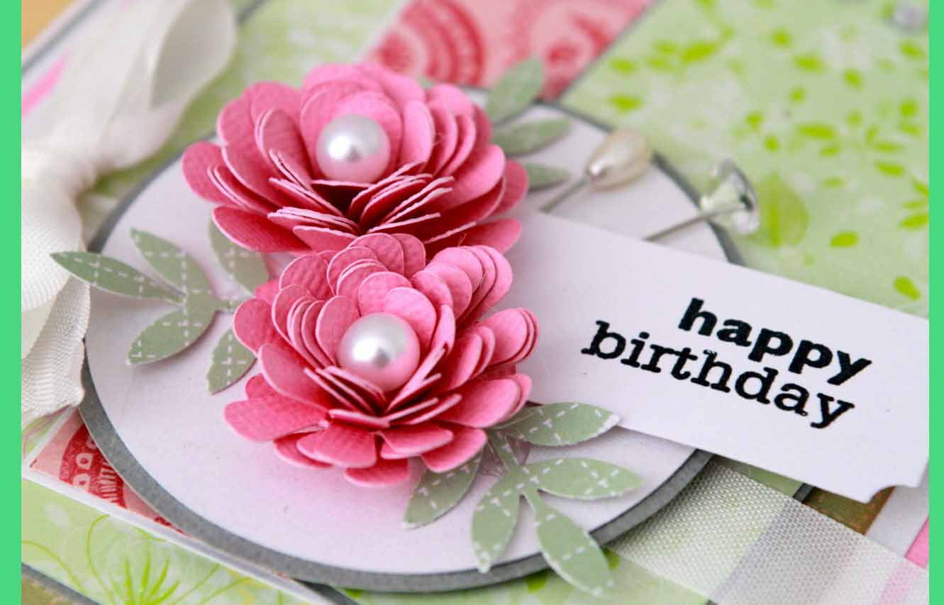 flower, happy birthday, 720P, pink, HD Wallpaper